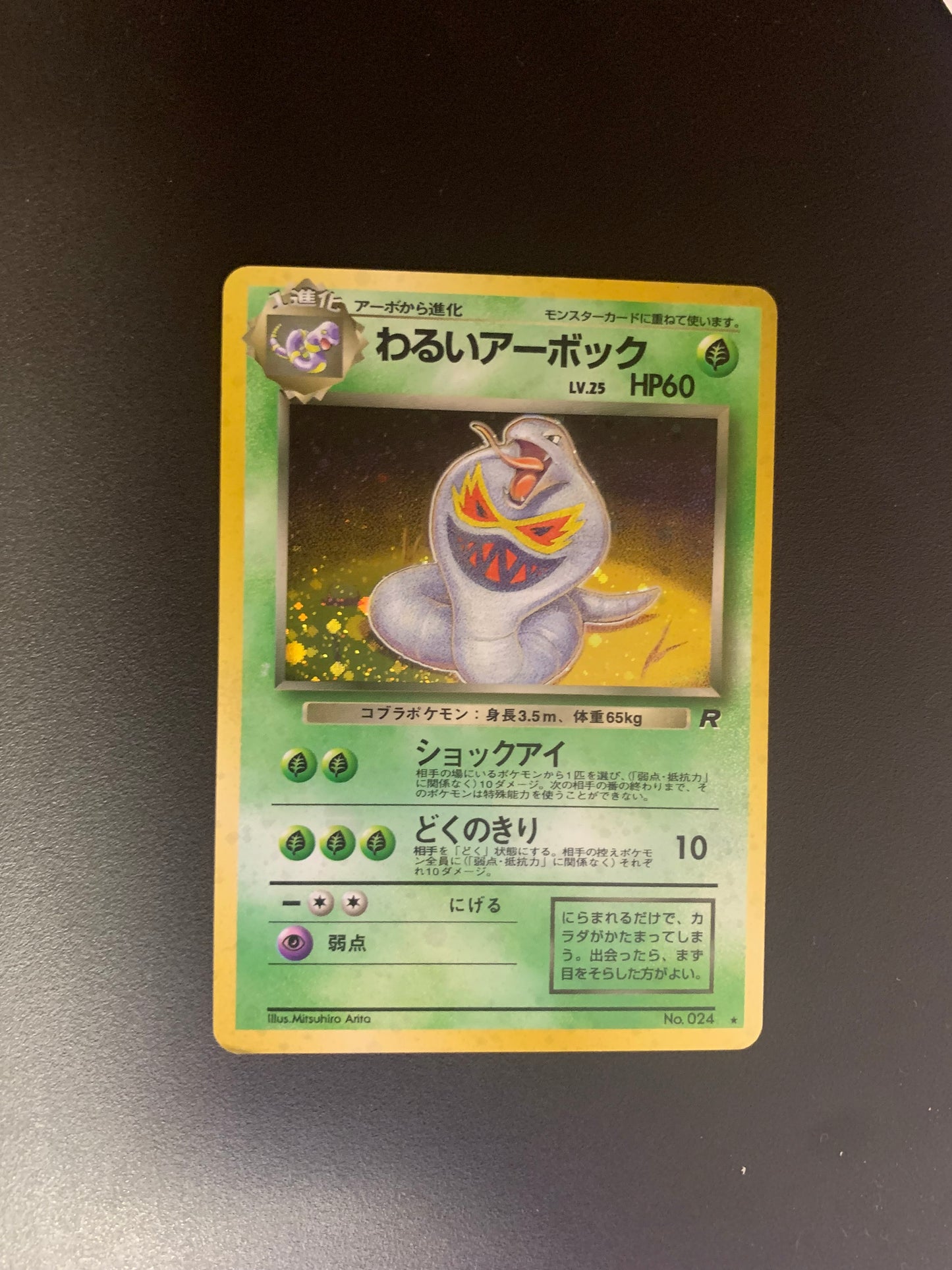 Pokemon Karte Holo Dunkles Arbok No.24 Japanisch