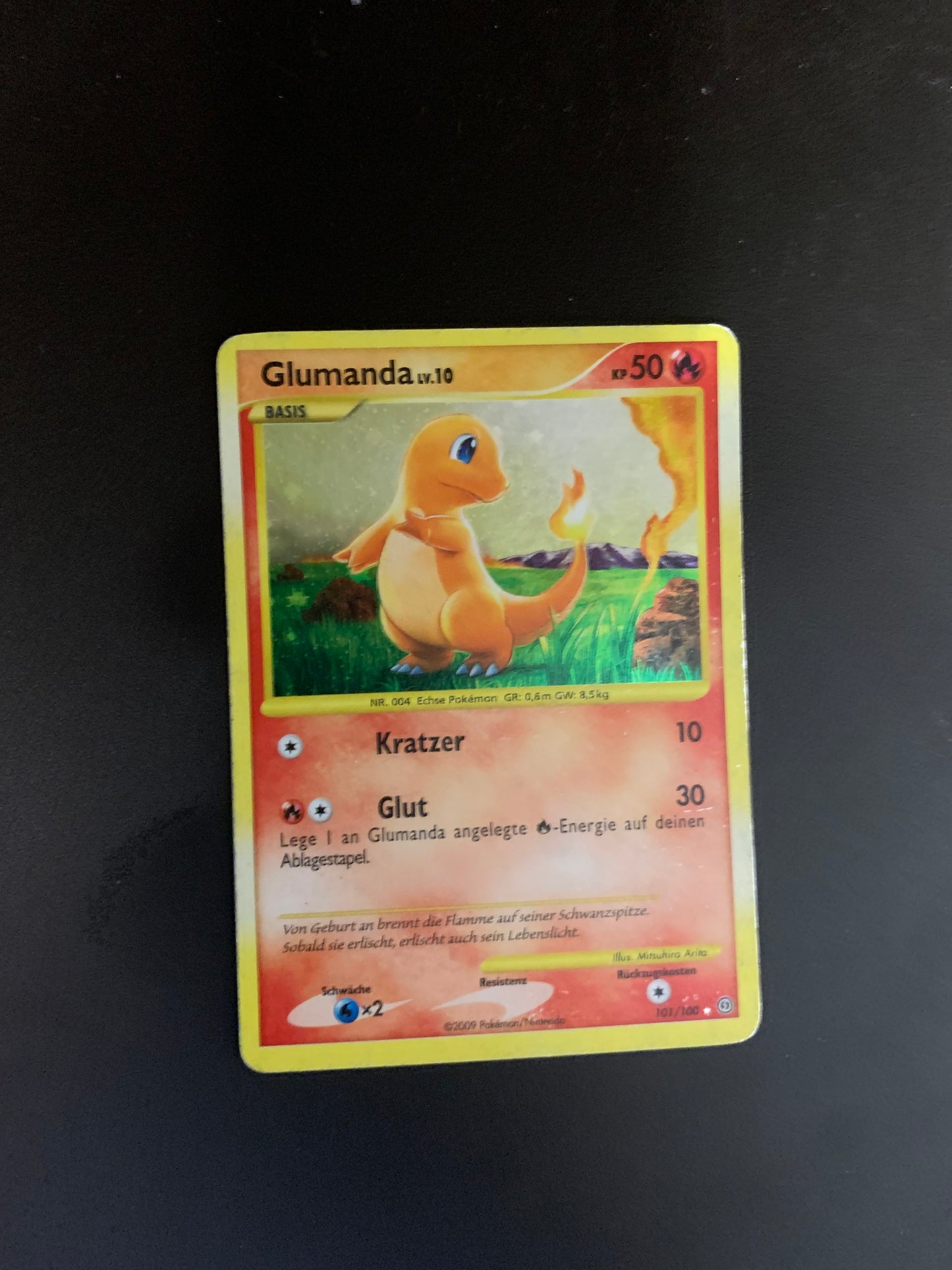 Pokemon Karte Holo Glumanda 101/100 Deutsch