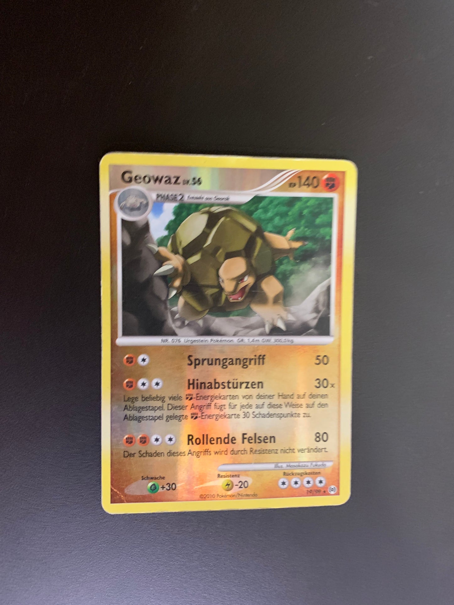 Pokemon Karte Reverse Geowaz 19/99 Deutsch