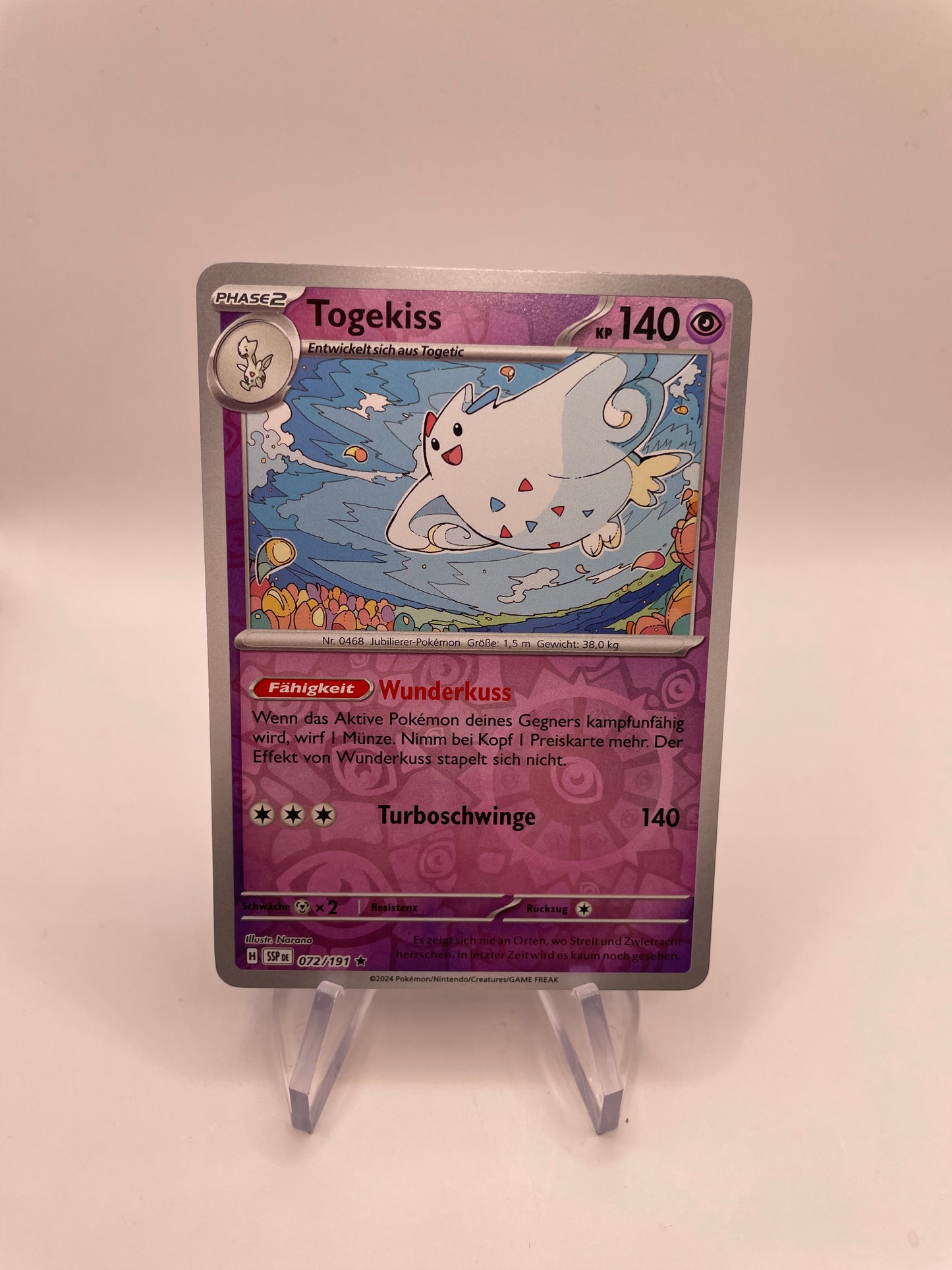 Pokemon Karte Revers Togekiss 72/191 Deutsch