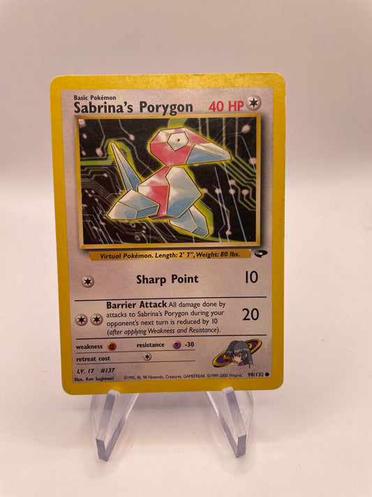 Pokemon Karte Gym Challenge Sabrina‘s Porygon 98/132 Englisch