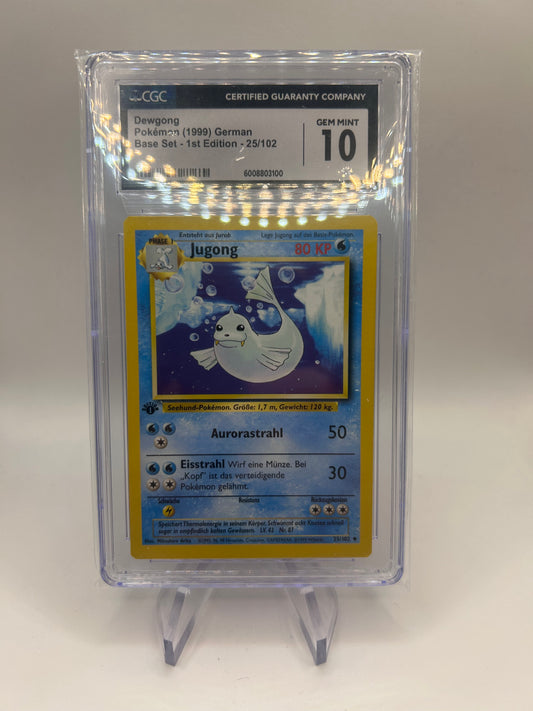 Pokemon Karte CGC 10 1st Edition Jugong 25/102 Deutsch