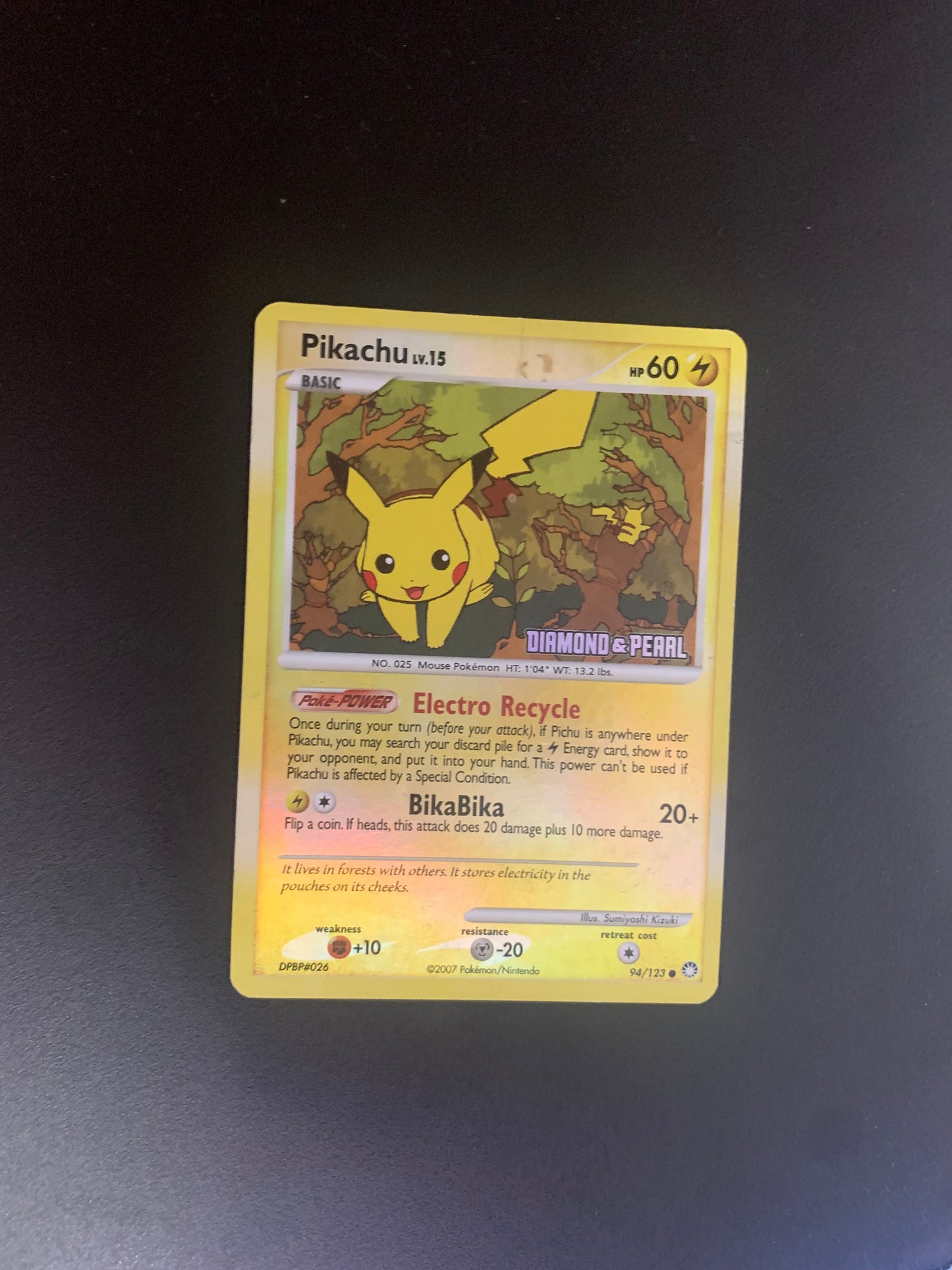 Pokemon Karte Revers Pikachu 94/123 Englisch