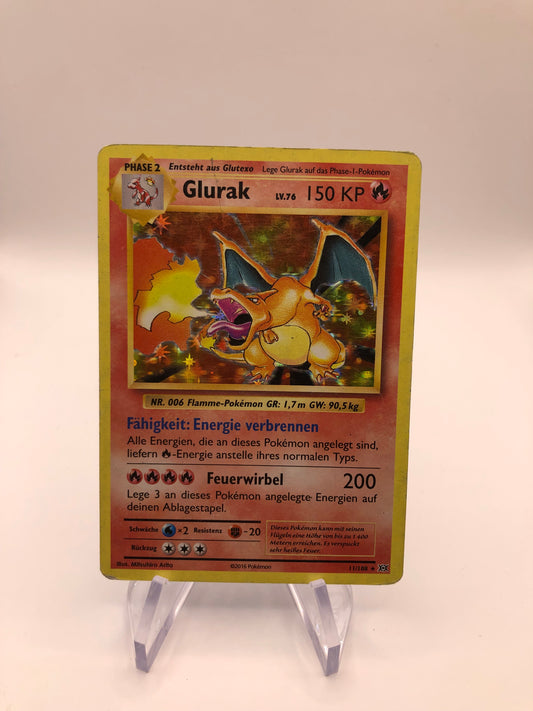 Pokemon Karte Holo Glurak 11/108 Deutsch