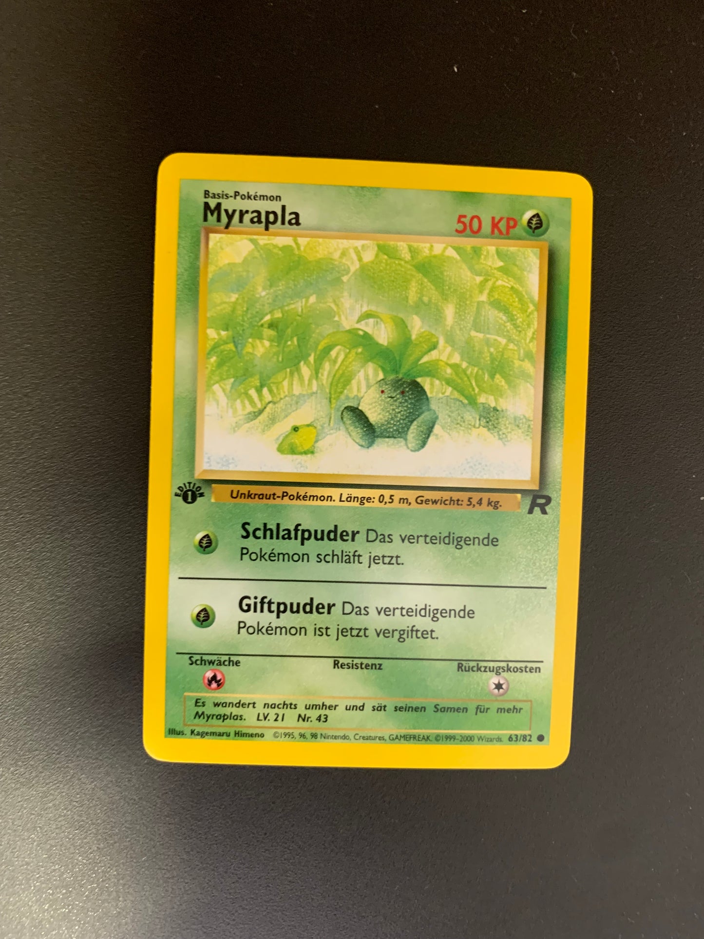 Pokemon Karte Rocket 1.Edition Myrapla 63/82 Deutsch