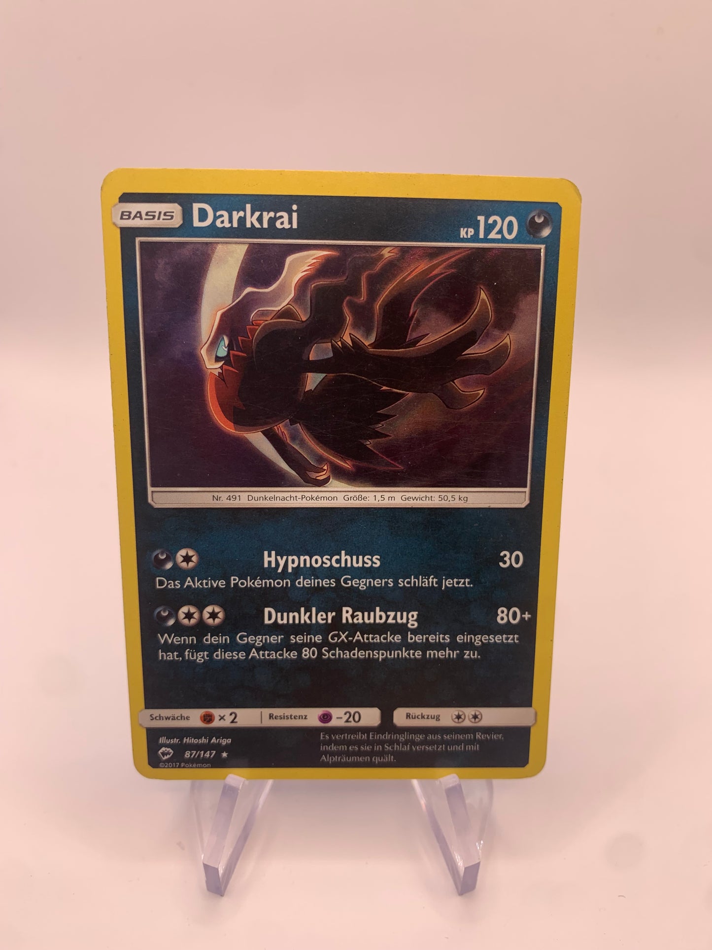 Pokemon Karte Holo Darkrai 87/147 Deutsch