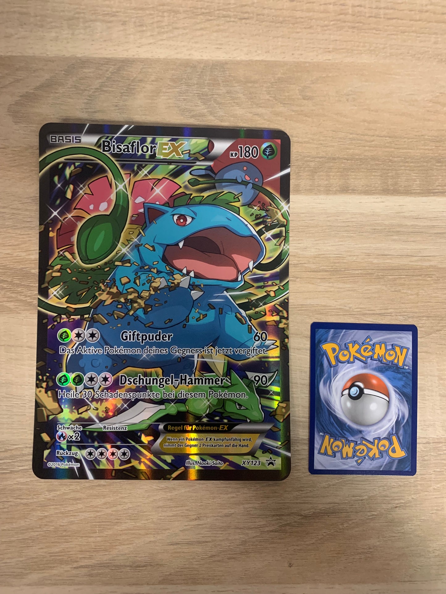 Pokemon Karte EX Promo XXL Bisaflor XY123 Deutsch