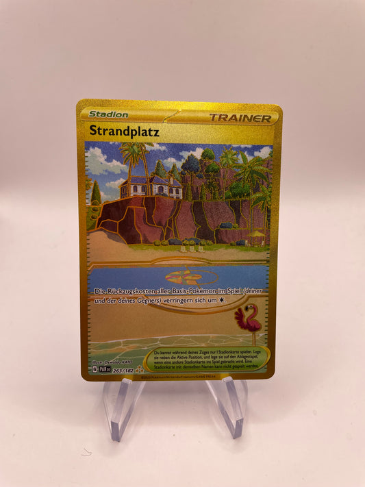 Pokémon Karte Trainer Strandplatz 263/182 Deutsch
