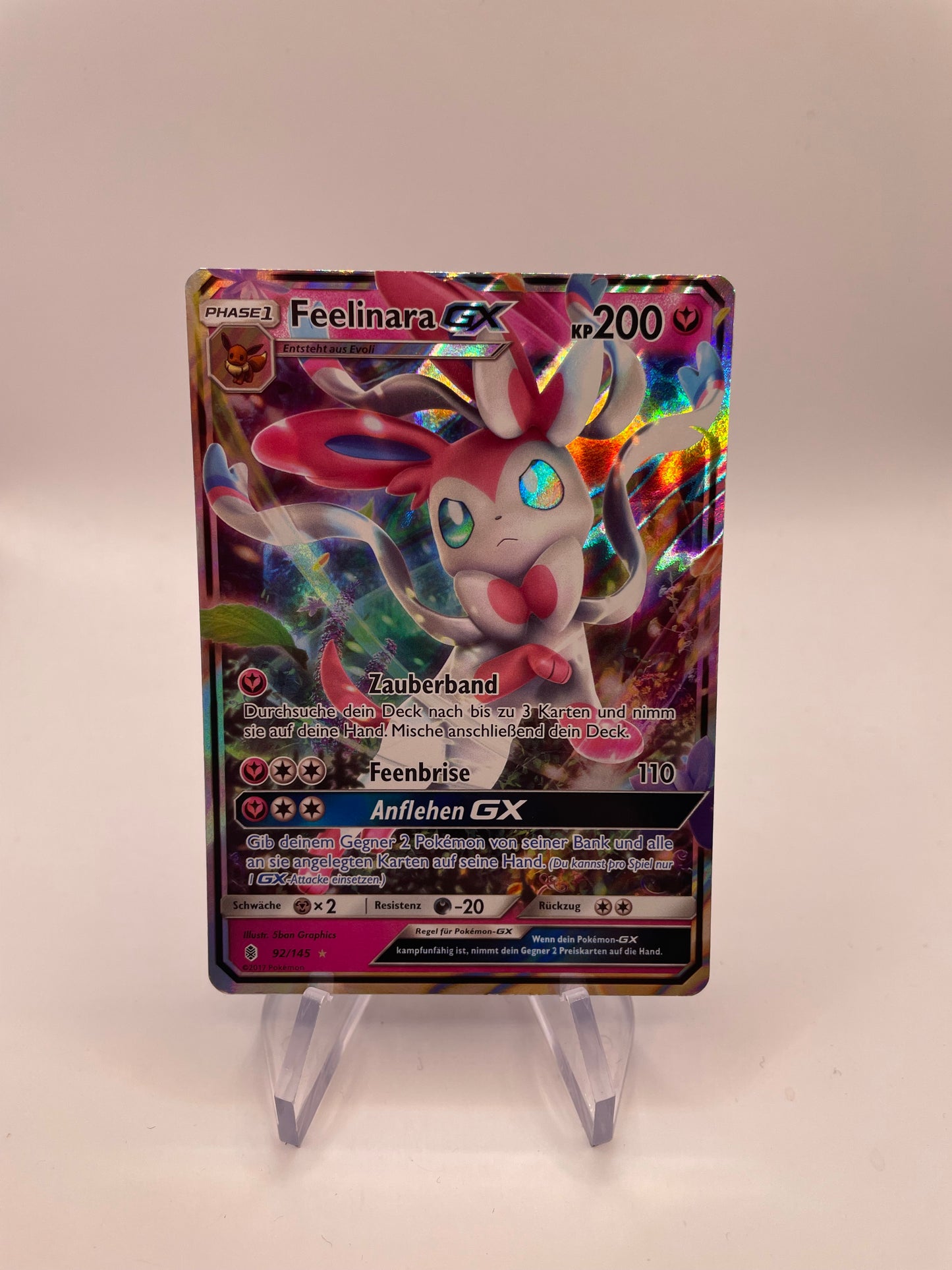 Pokemon Karte GX Feelinara 92/145 Deutsch