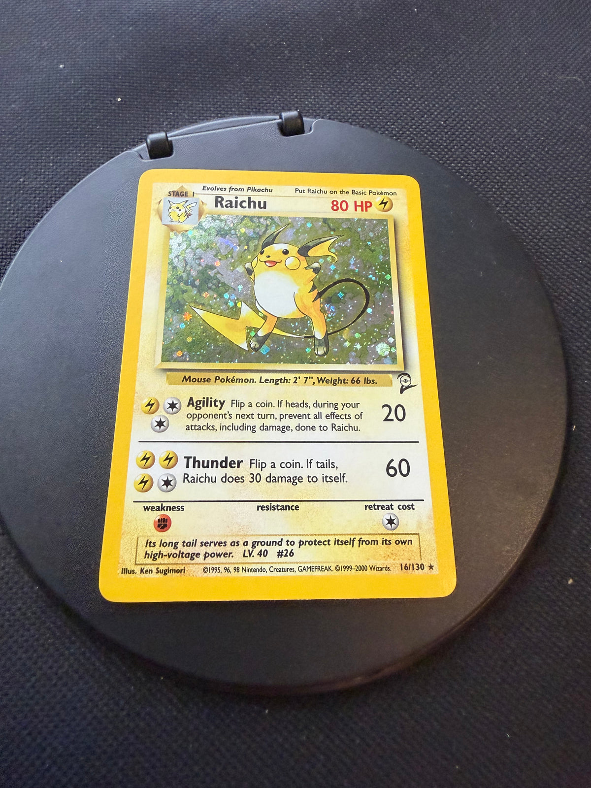 Pokemon Karte Holo Base Set 2 Raichu 16/130 Englisch