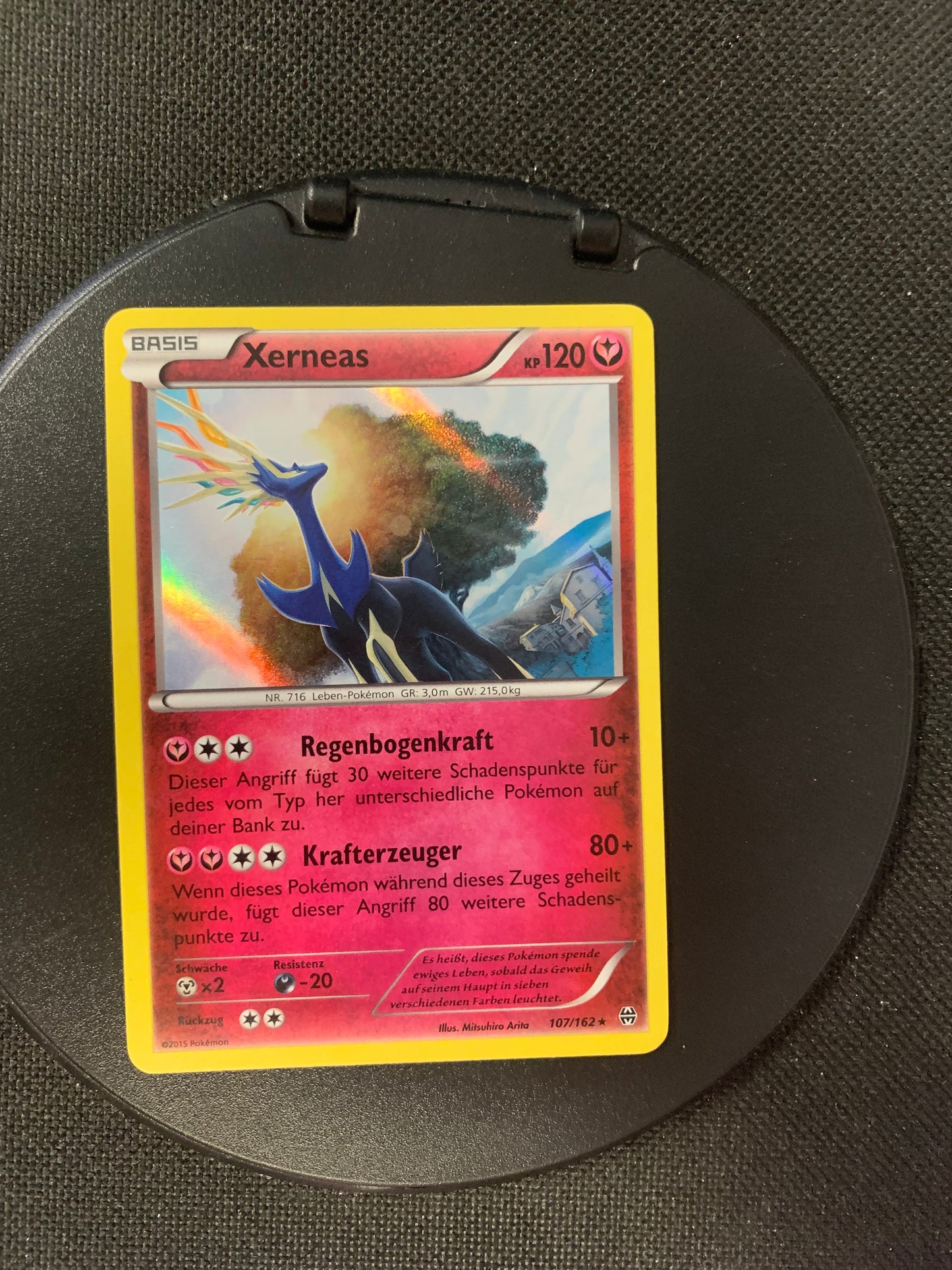 Pokémon Karte Holo Xerneas 107/162 deutsch