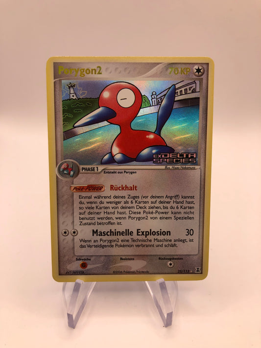 Pokemon Karte Revers Stamp Porygon2 25/113 Deutsch