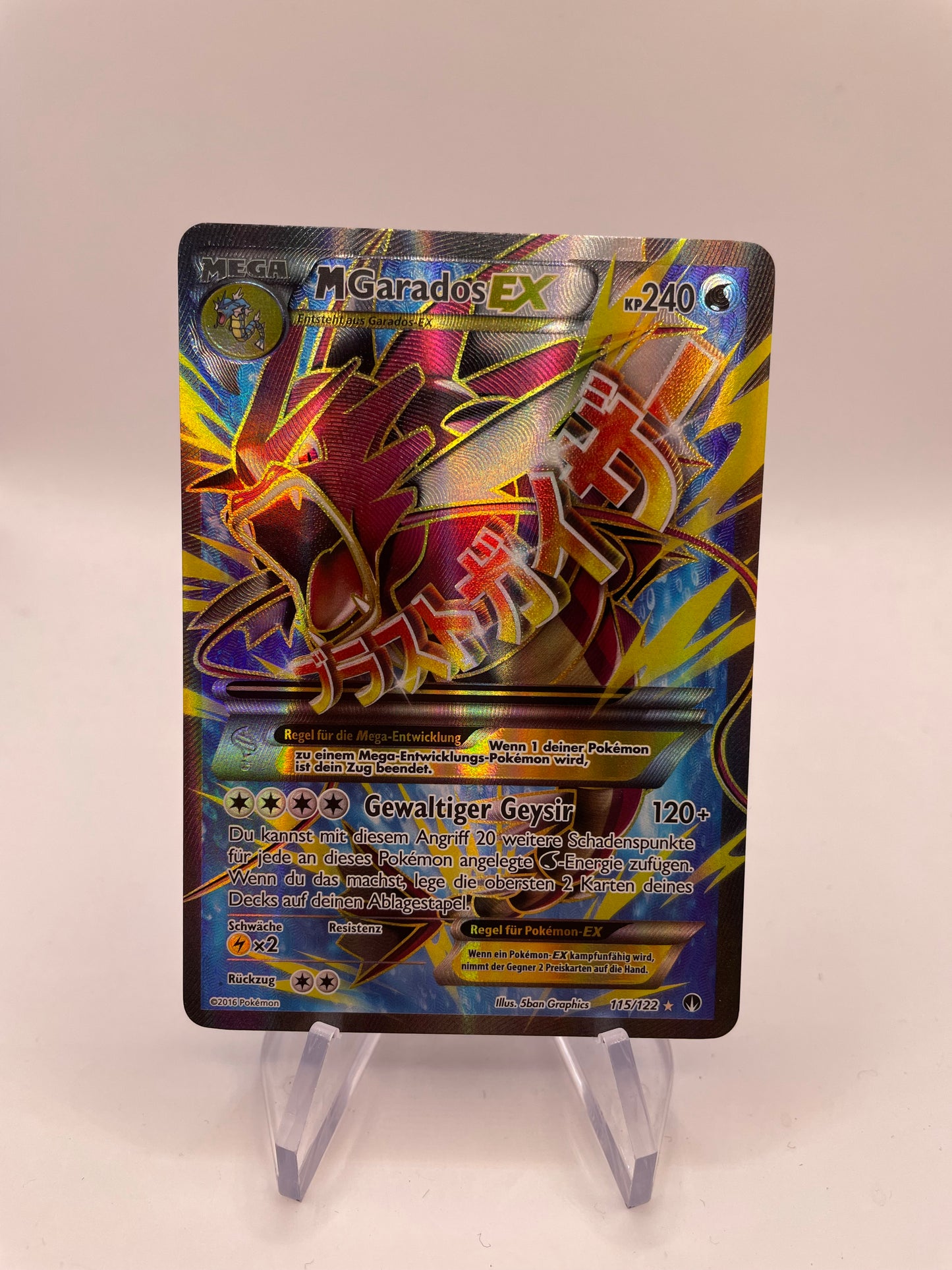 Pokemon Karte EX Mega Garados 115/122 Deutsch