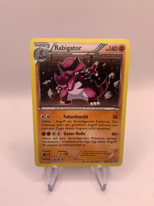 Pokemon Karte Holo Rabigator 65/114 Deutsch