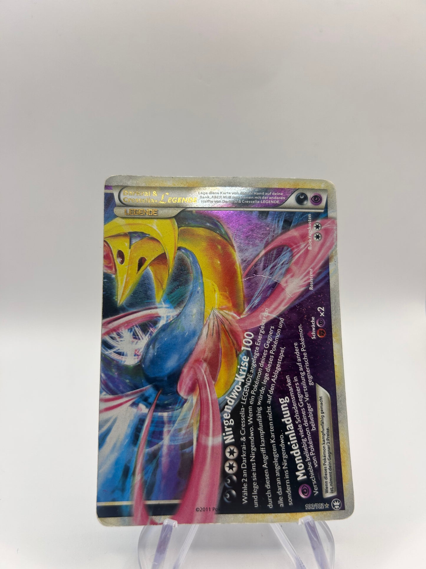 Pokemon Karte Legende Darkrai & Cresselia Legende 100/192 Deutsch