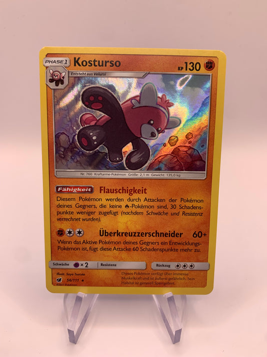 Pokemon Karte Holo Kosturso 56/111 Deutsch