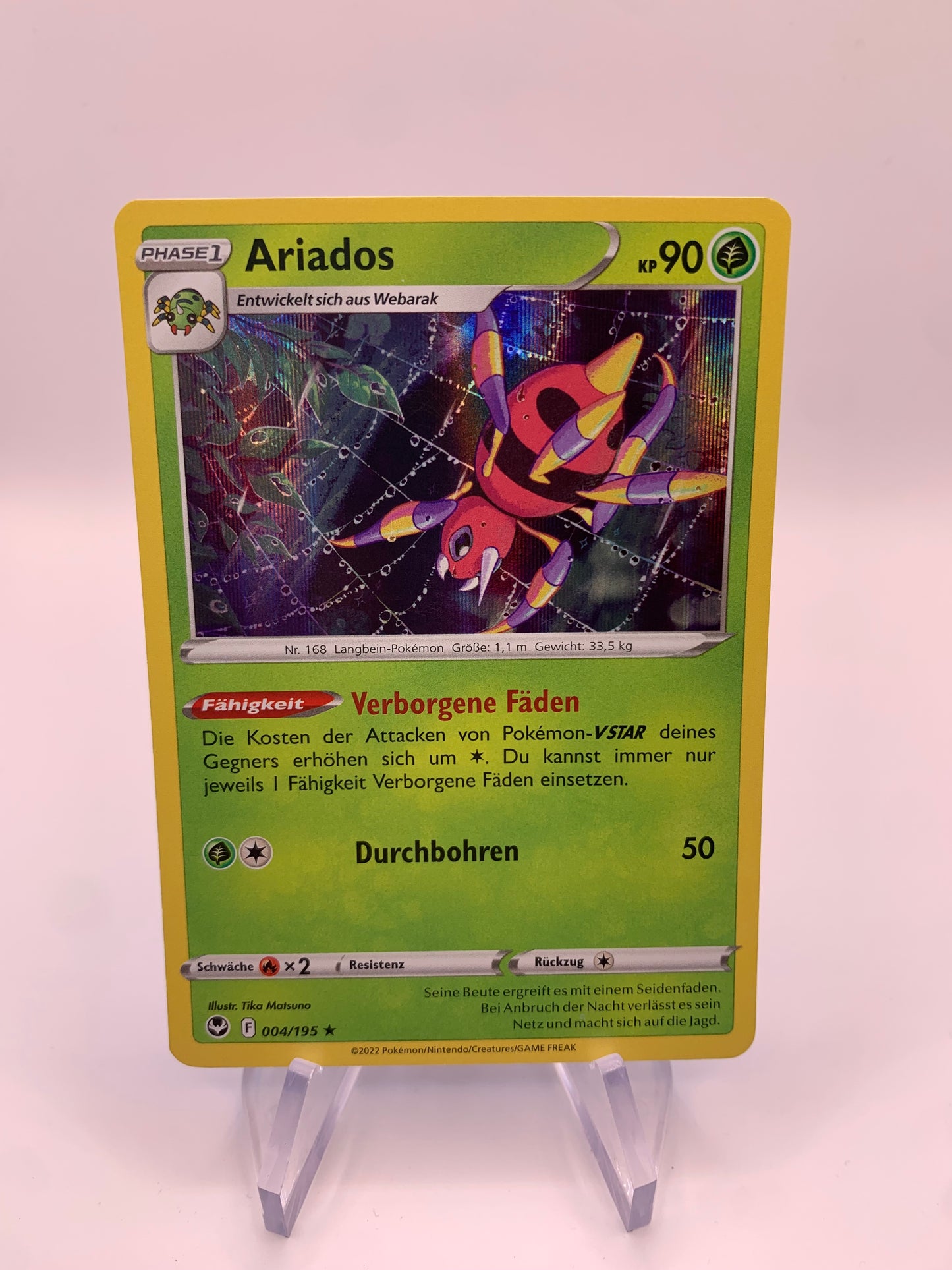 Pokemon Karte Holo Ariados 4/195 Deutsch