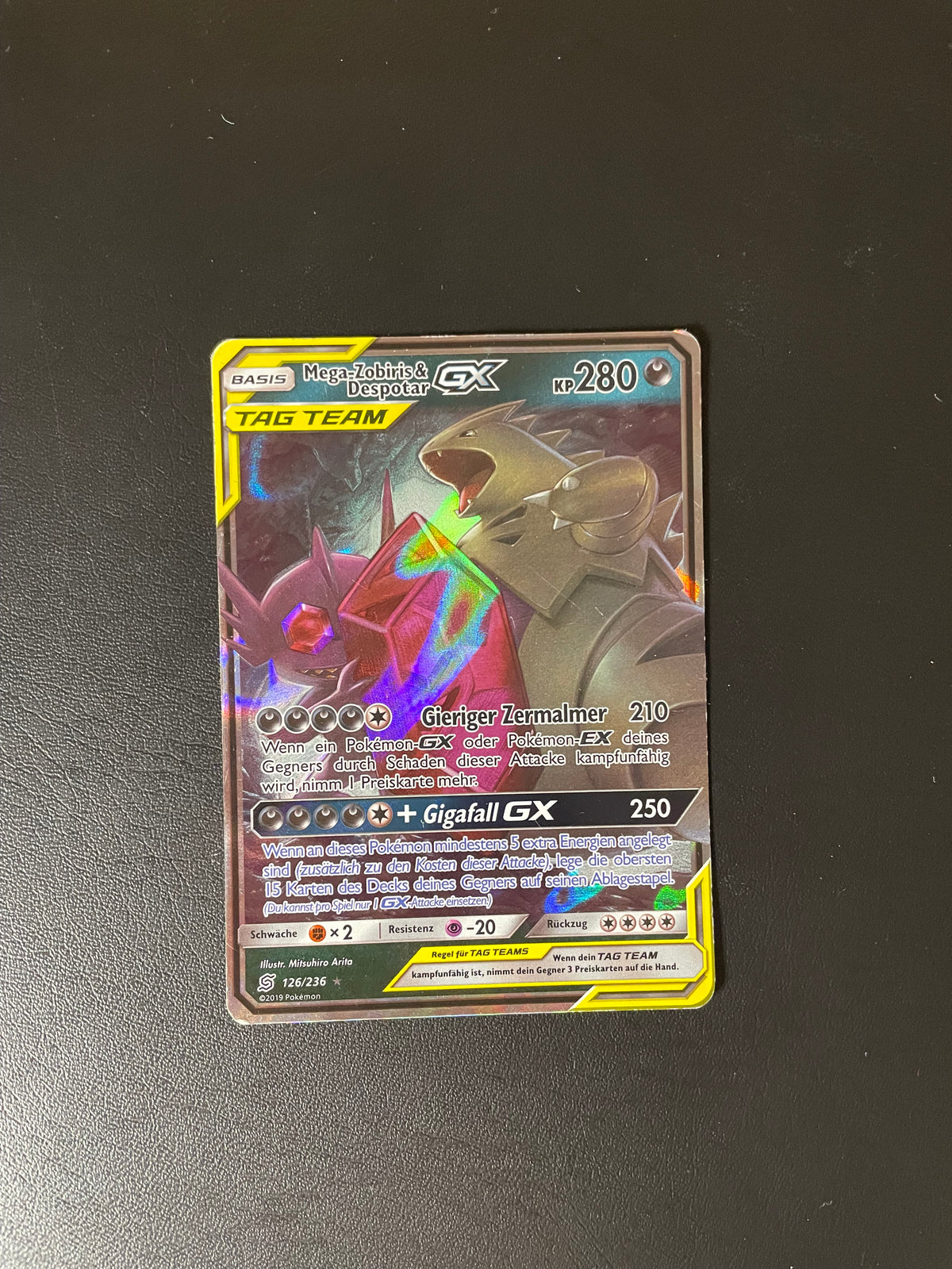 Pokemon Karte GX Tag Team Mega-Zobiris & Despotar 126/236 Deutsch