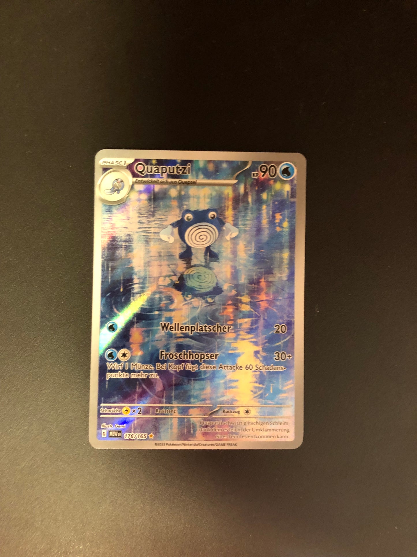Pokemon Karte Art-Rare Quaputzi 176/165 Deutsch