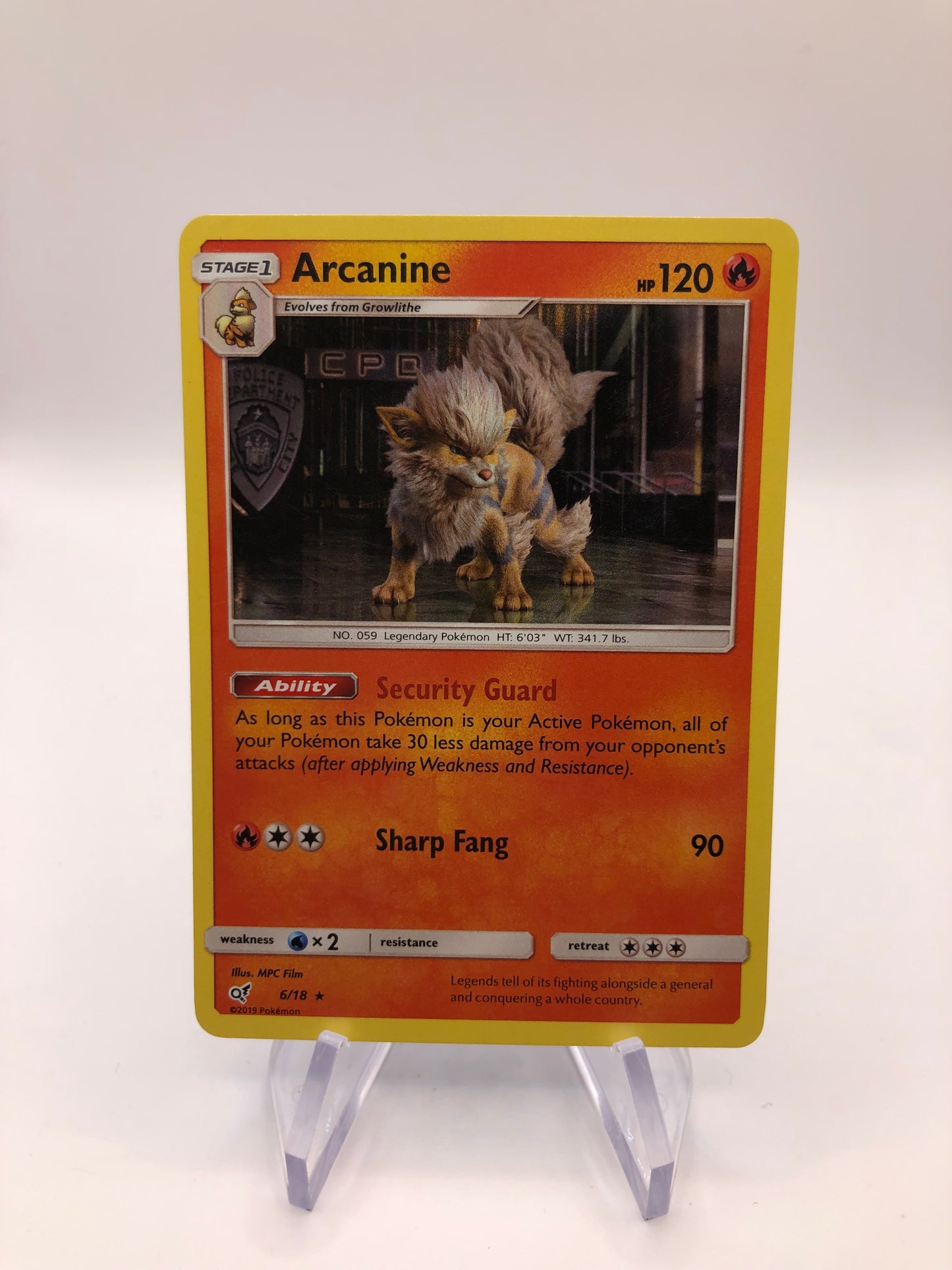 Pokemon Karte Holo Arcanine 6/18 Englisch