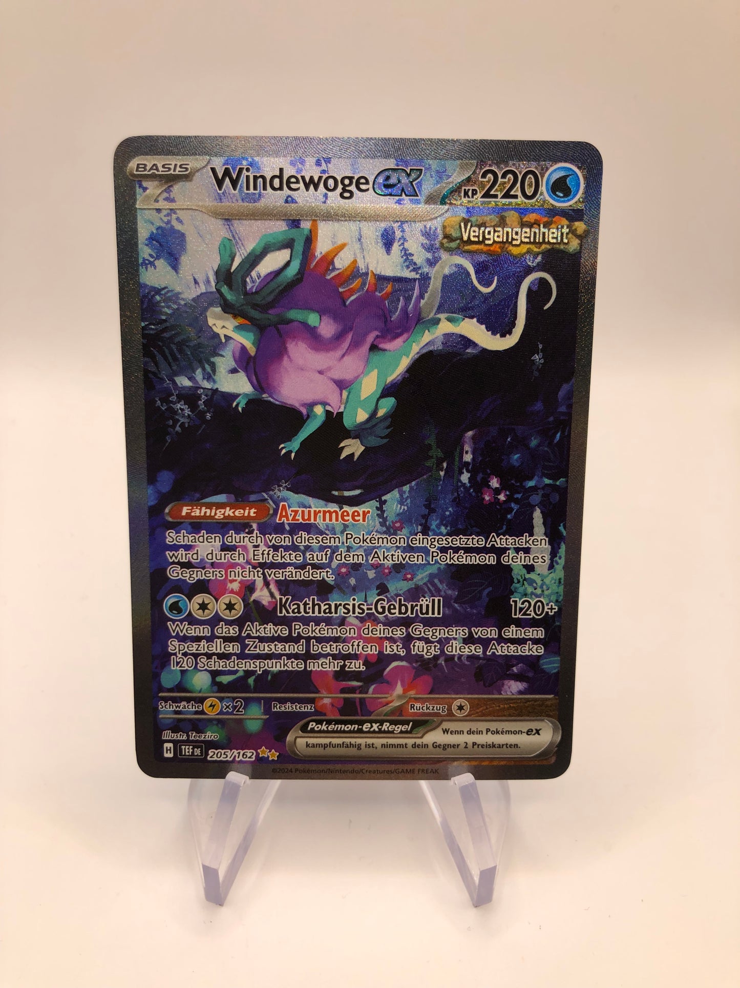 Pokemon Karte EX Alt Art Windewoge 205/162 Deutsch