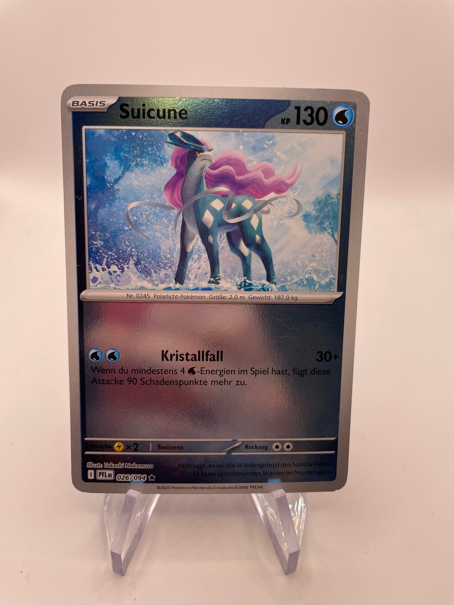 Pokemon Karte Revers Suicune 26/94 Deutsch
