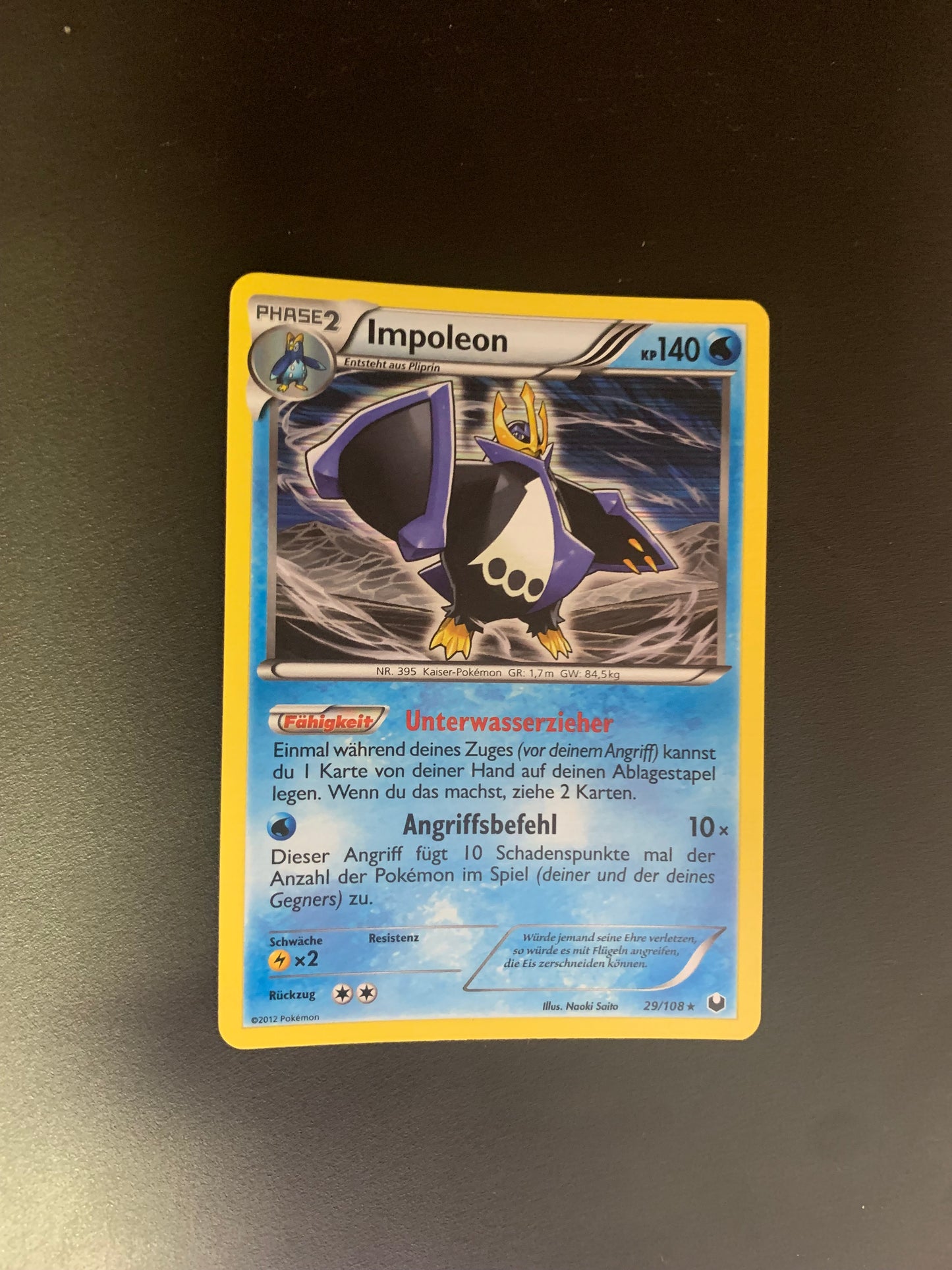 Pokemon Karte Holo Impoleon 29/108 Deutsch