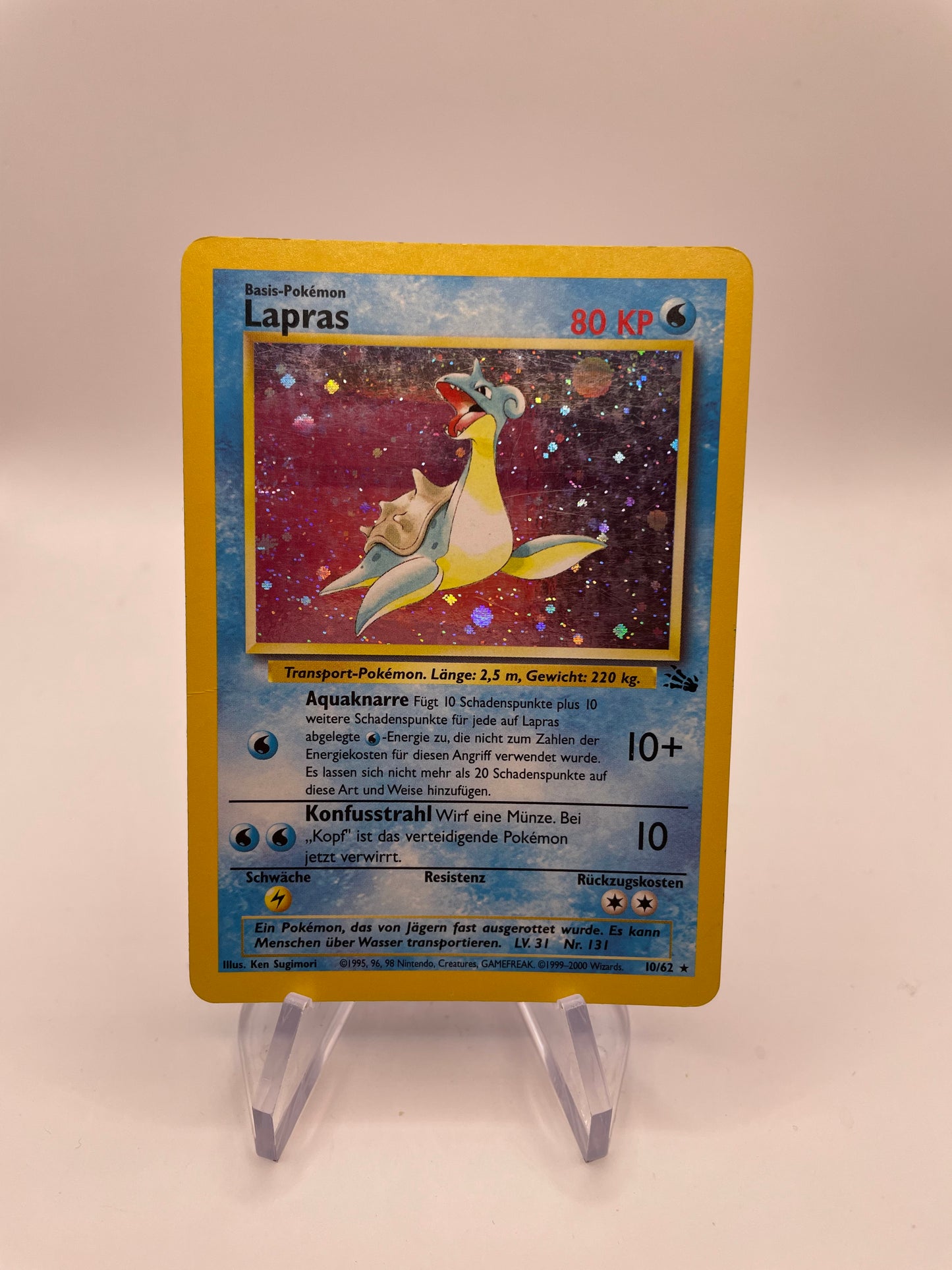 Pokemon Karte Holo Lapras 10/62 Deutsch