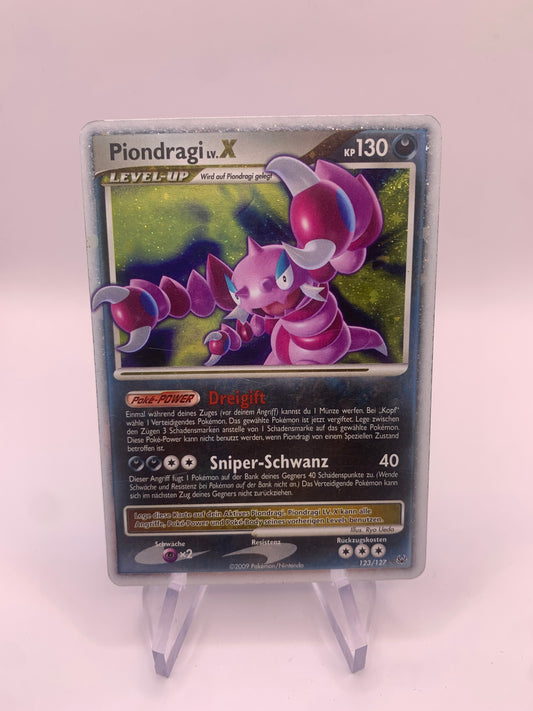 Pokemon Karte Lv.X Piondragi 123/127 Deutsch