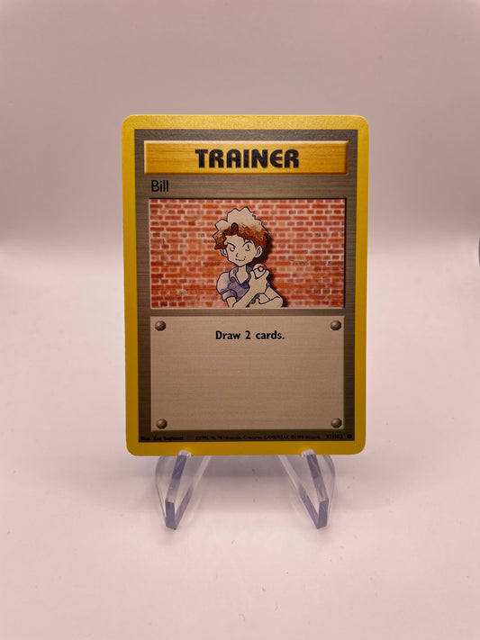 Pokemon Karte Base Set Trainer Bill 91/102 Englisch