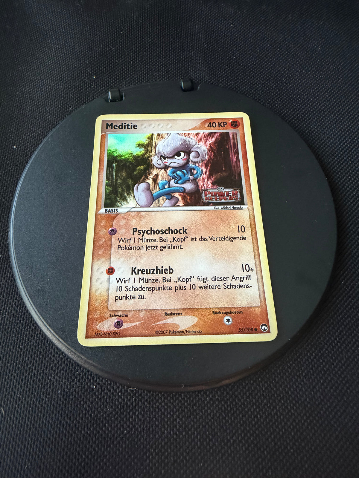 Pokemon Karte Stamp Meditie 55/108 Deutsch