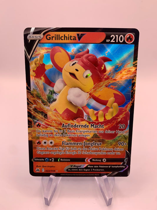 Pokemon Karte V Grillchita 22/159 Deutsch