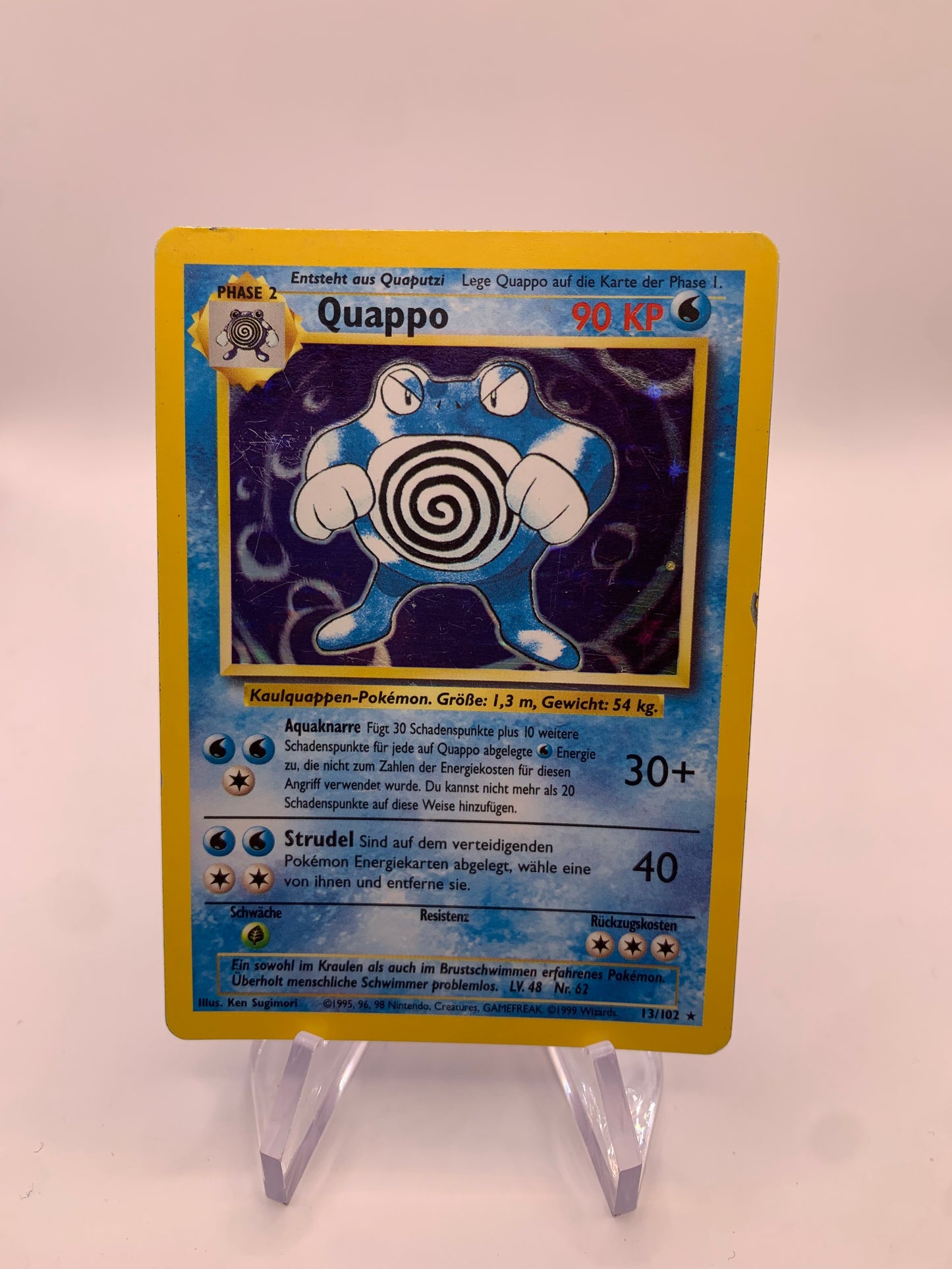 Pokemon Karte Holo Base Set Quappo 13/102 Deutsch