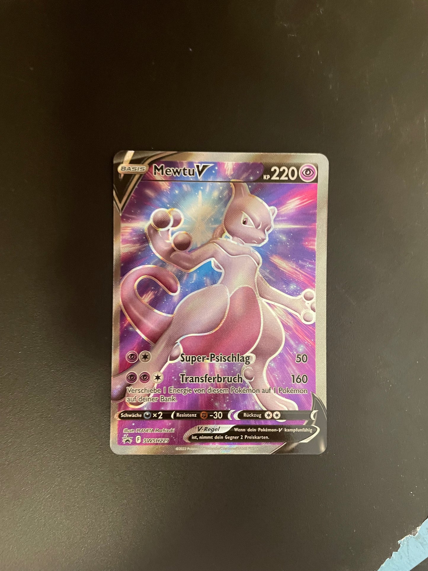 Pokémon Karte V Mewtu SWSH229 Deutsch