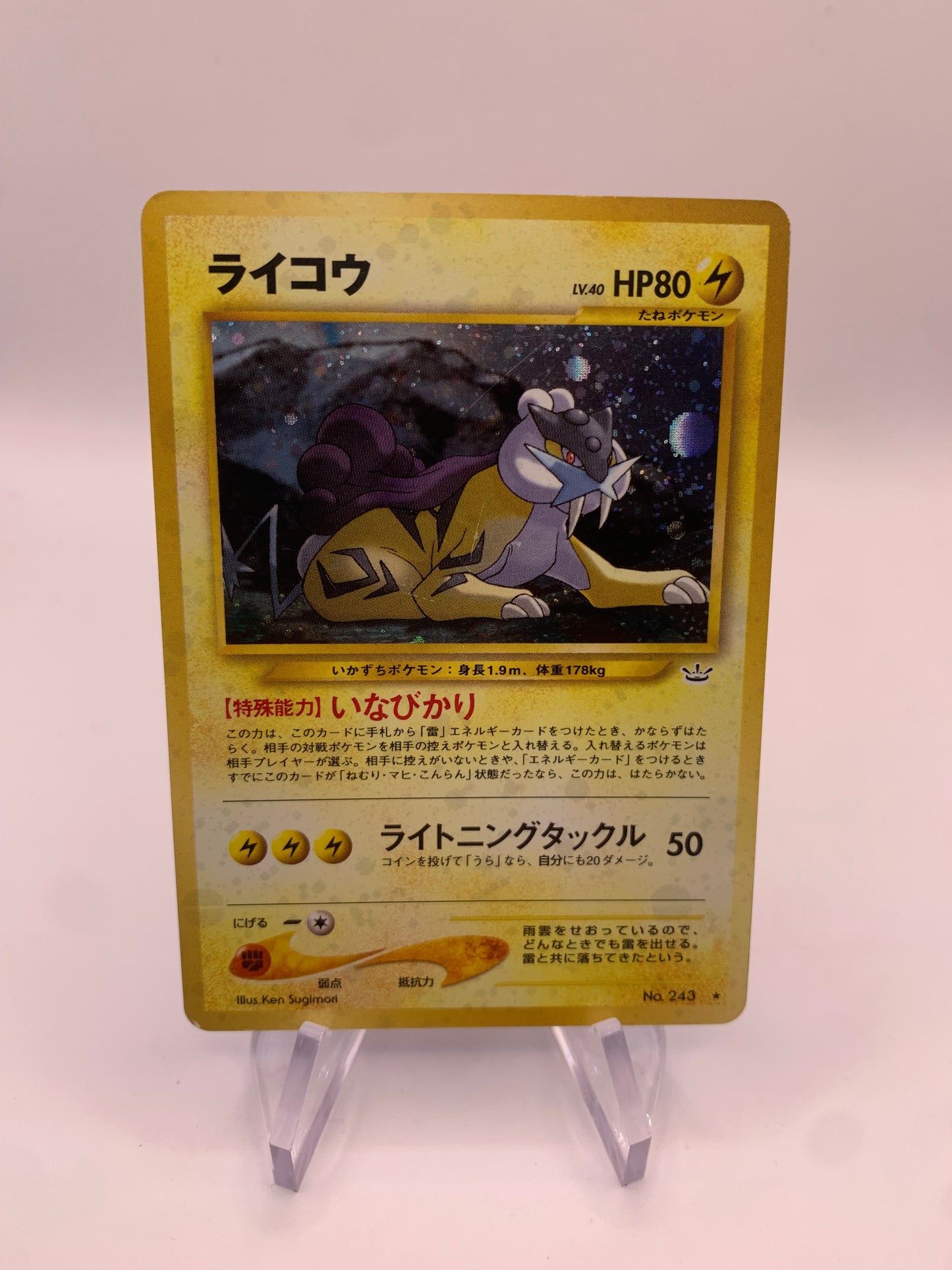 Pokemon Karte Holo Raikou No.243 Japanisch