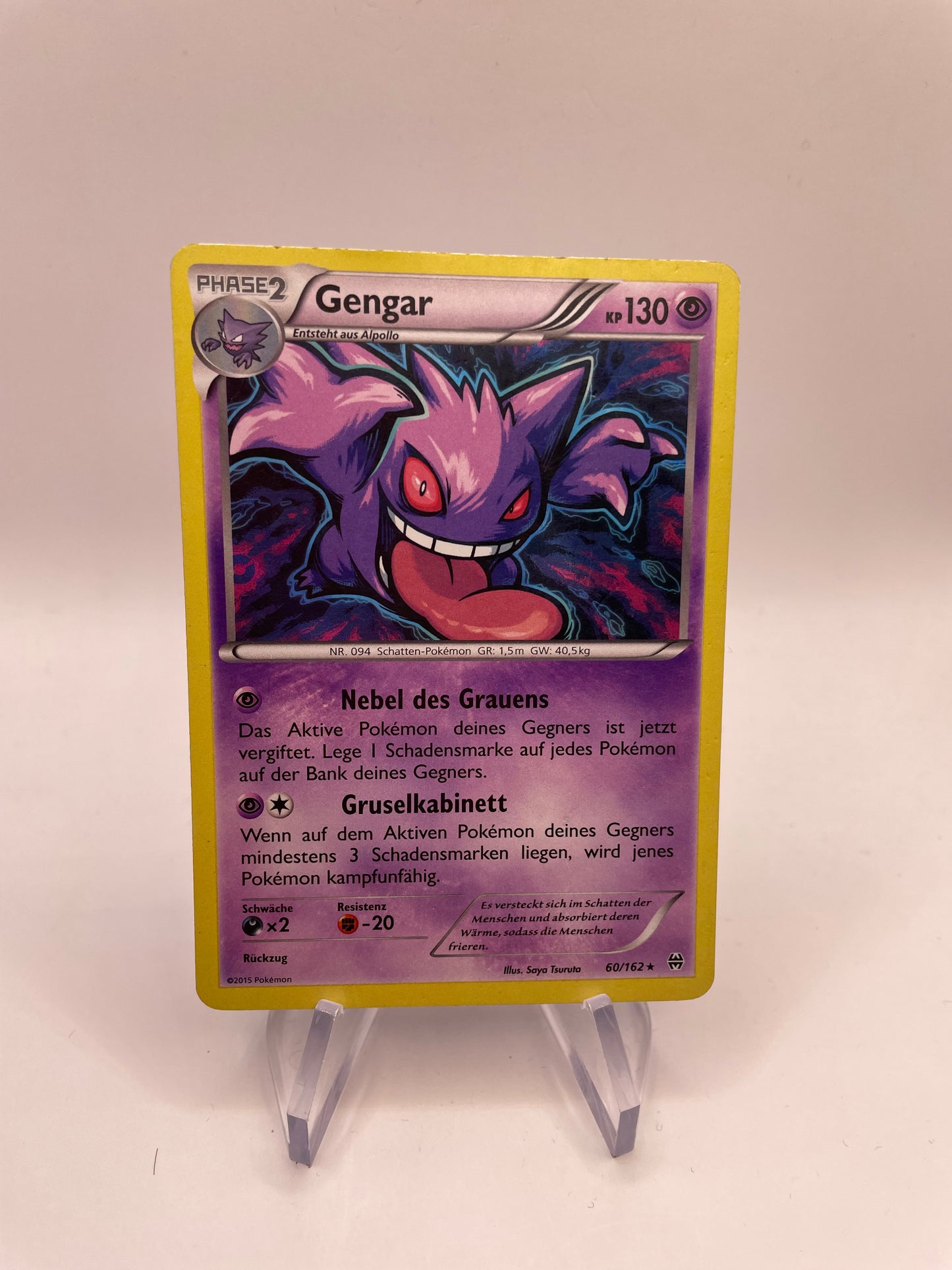 Pokemon Karte Gengar 60/162 Deutsch