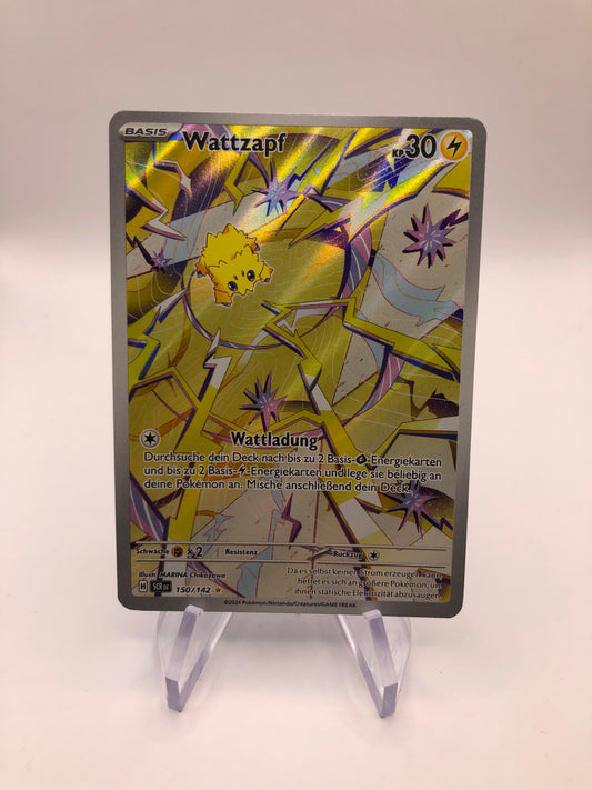 Pokemon Karte Art-Rare Wattzapf 150/142 Deutsch