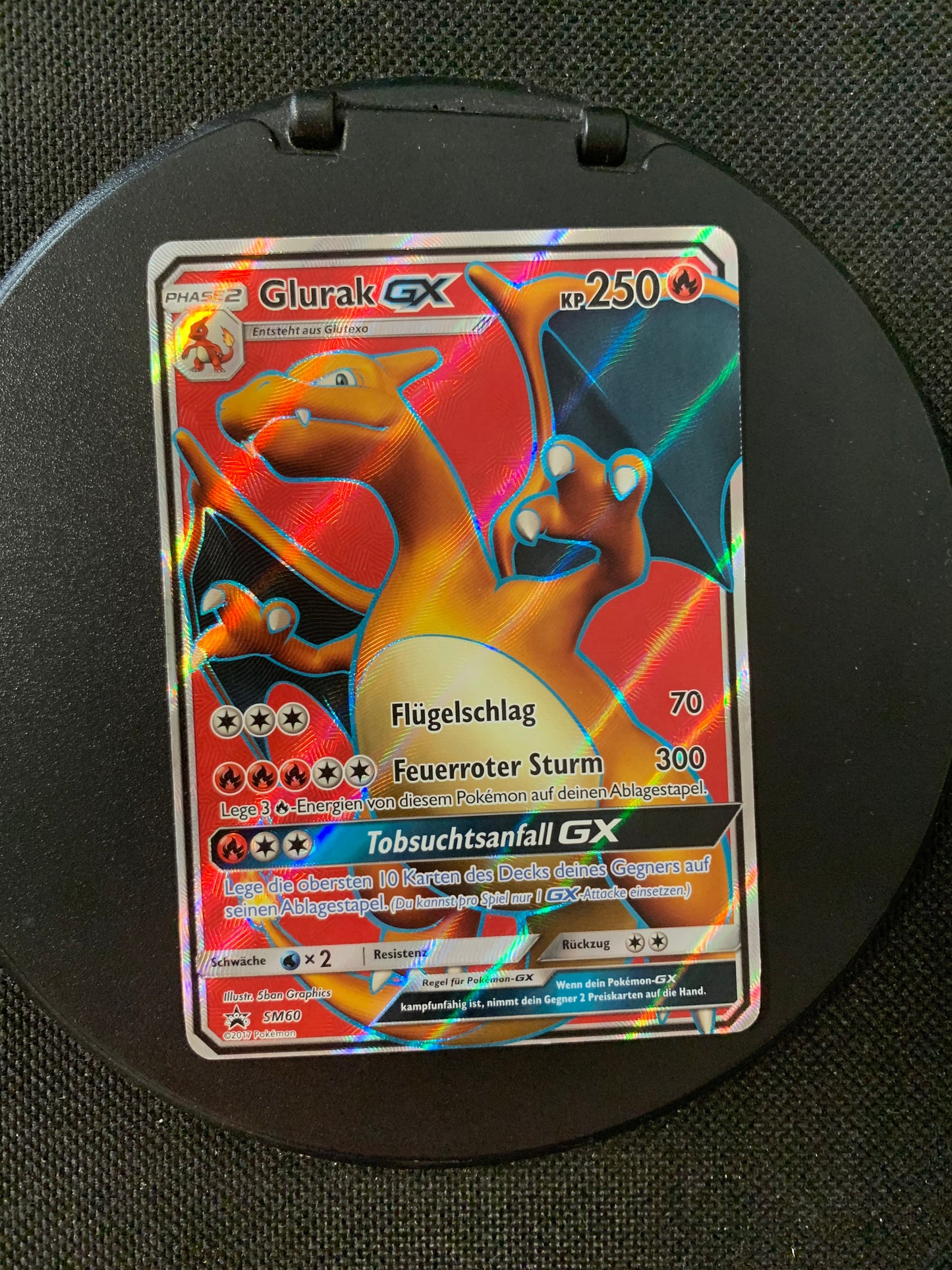 Pokemon Karte GX Promo Glurak SM60 deutsch