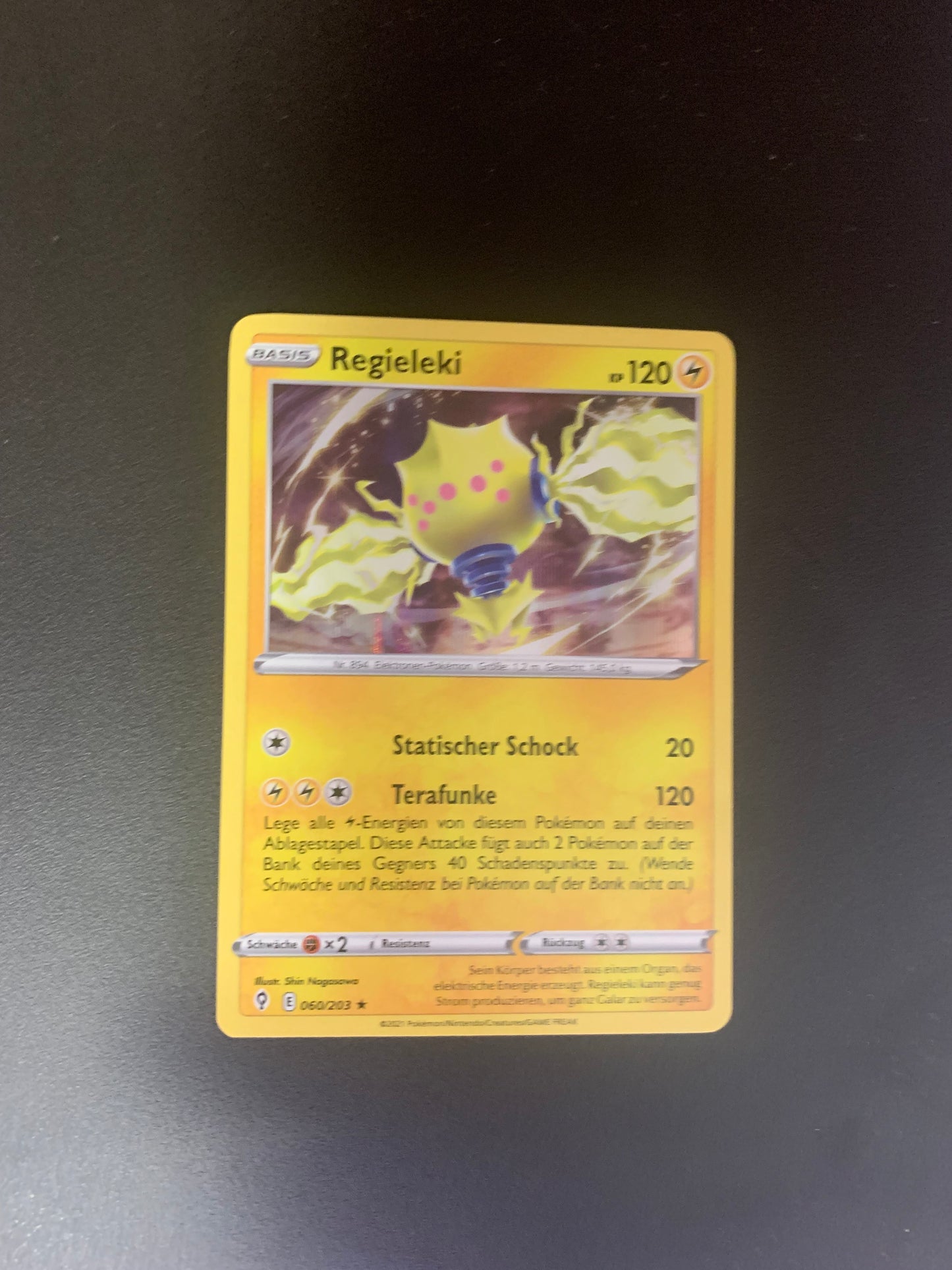 Pokemon Karte Holo Regieleki 60/203 Deutsch