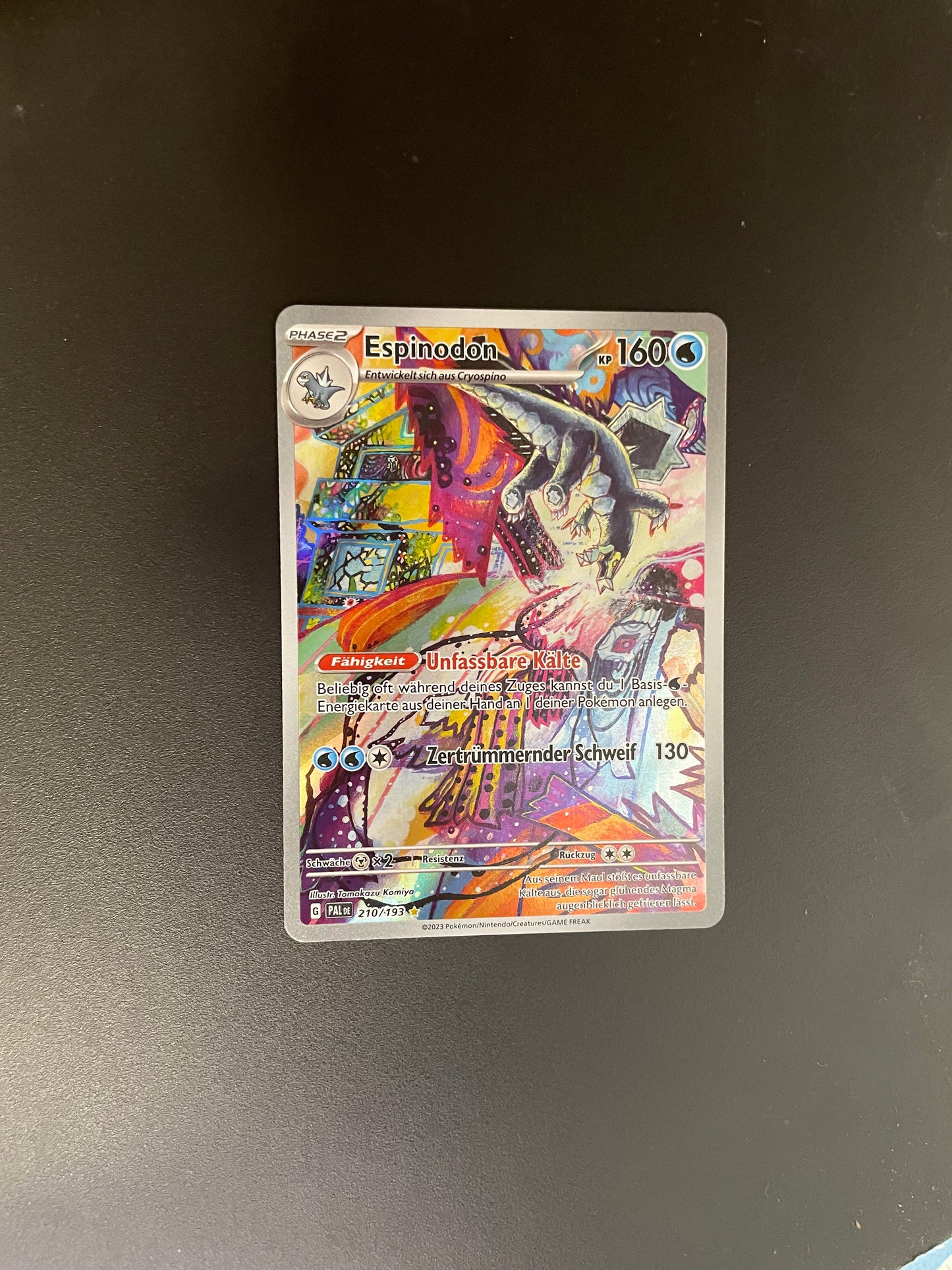 Pokemon Karte Art Rare Espinodon 210/193 Deutsch