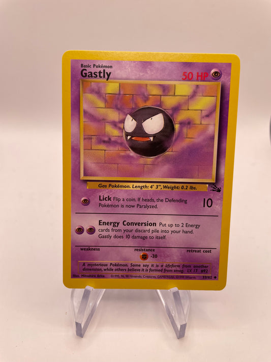 Pokemon Karte Gastly 33/62 Fossil Englisch