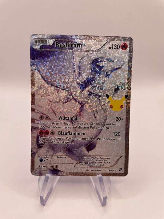 Pokemon Karte Celebration Reshiram 113/114 Deutsch