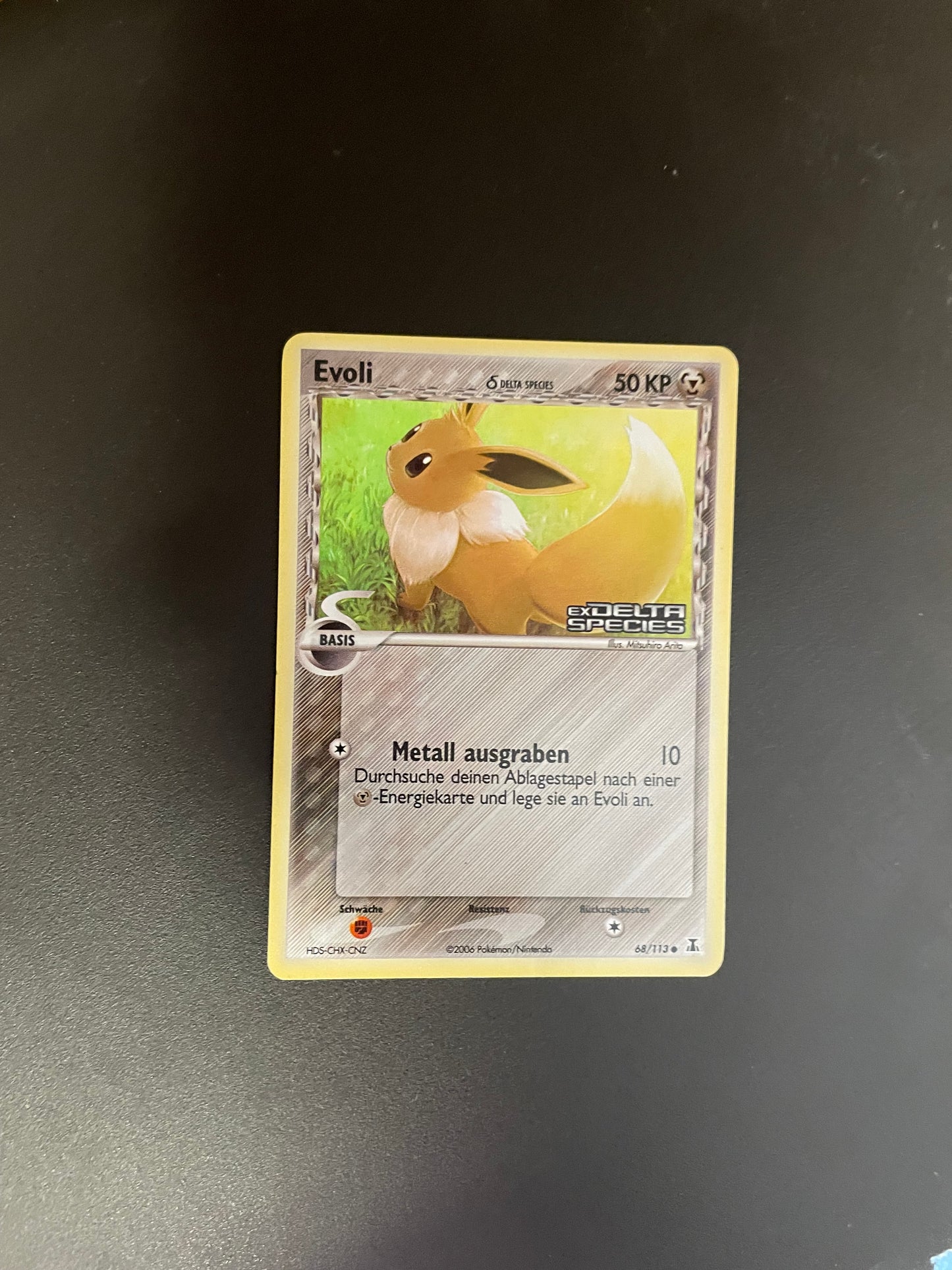 Pokemon Karte Holo Evoli 68/113 Deutsch