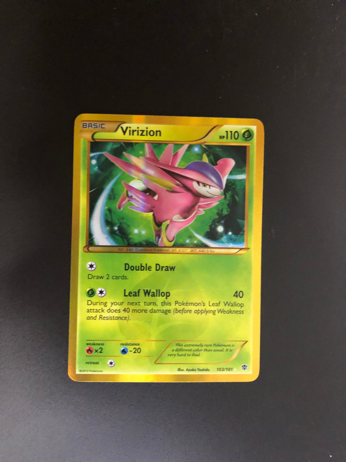 Pokemon Karte Holo Virizion 103/101 Englisch