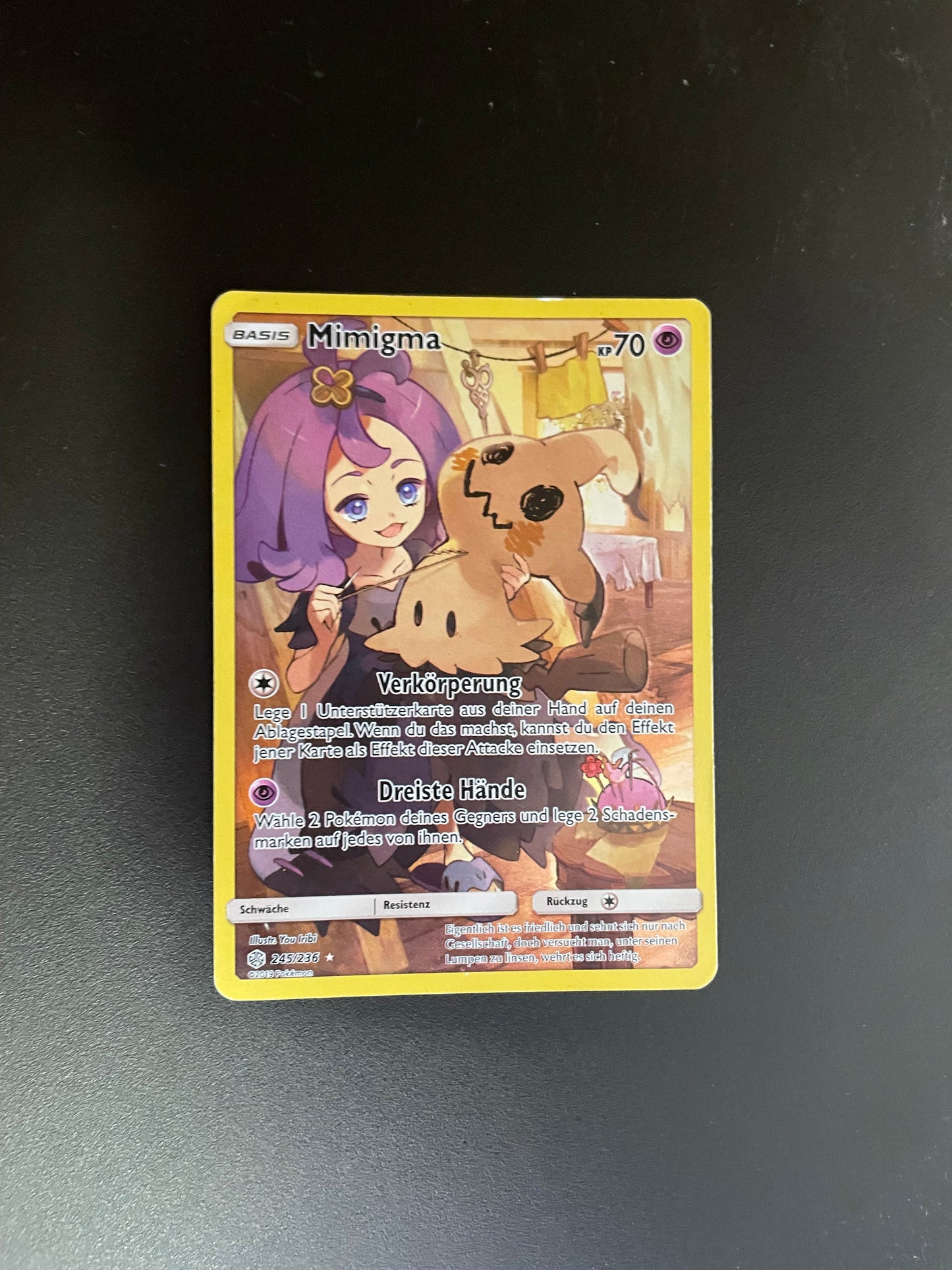 Pokemon Karte Art Rare Mimigma 245/236 Deutsch