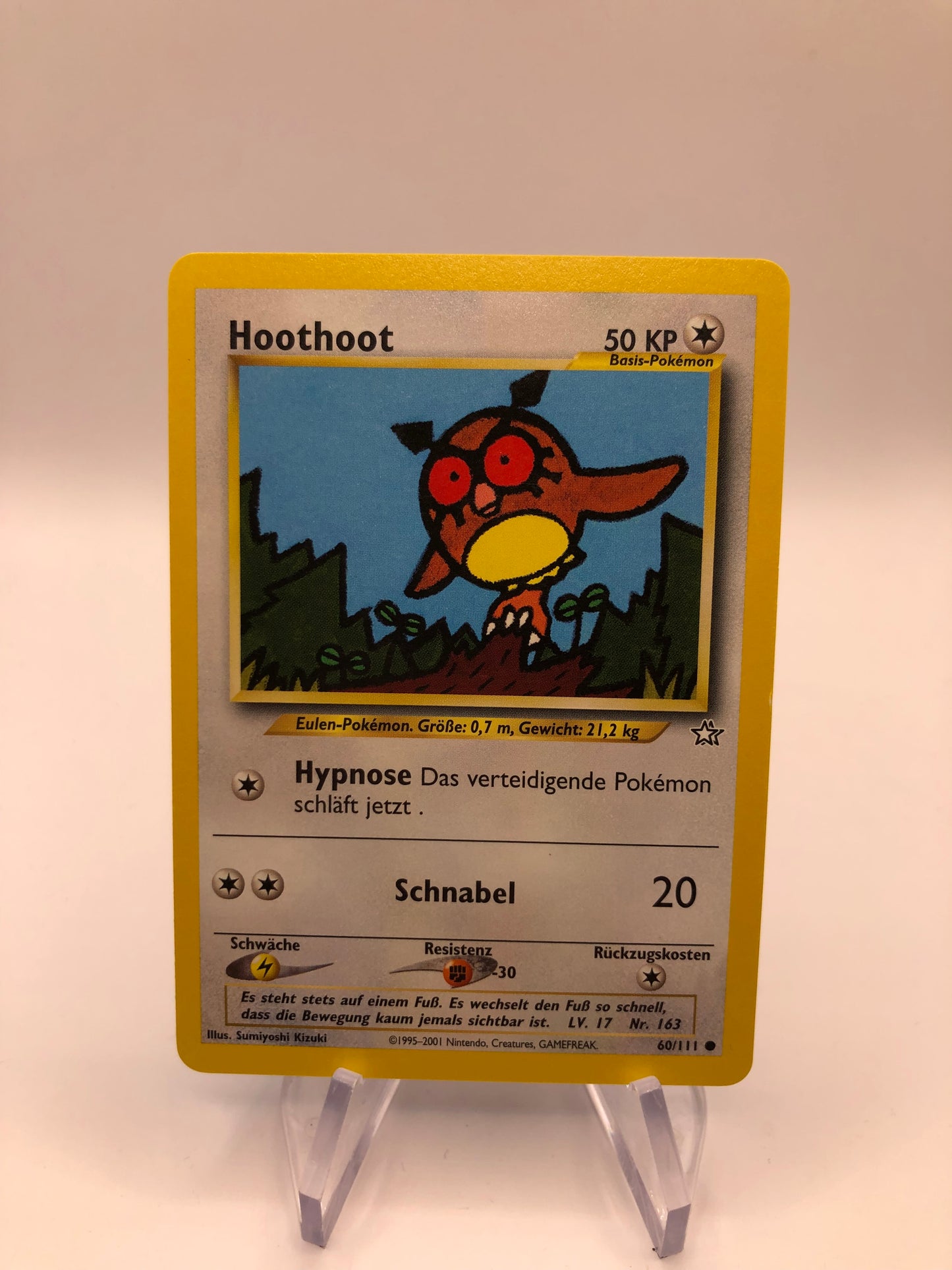 Pokemon Karte Hoothoot neo Genesis  60/111 Deutsch