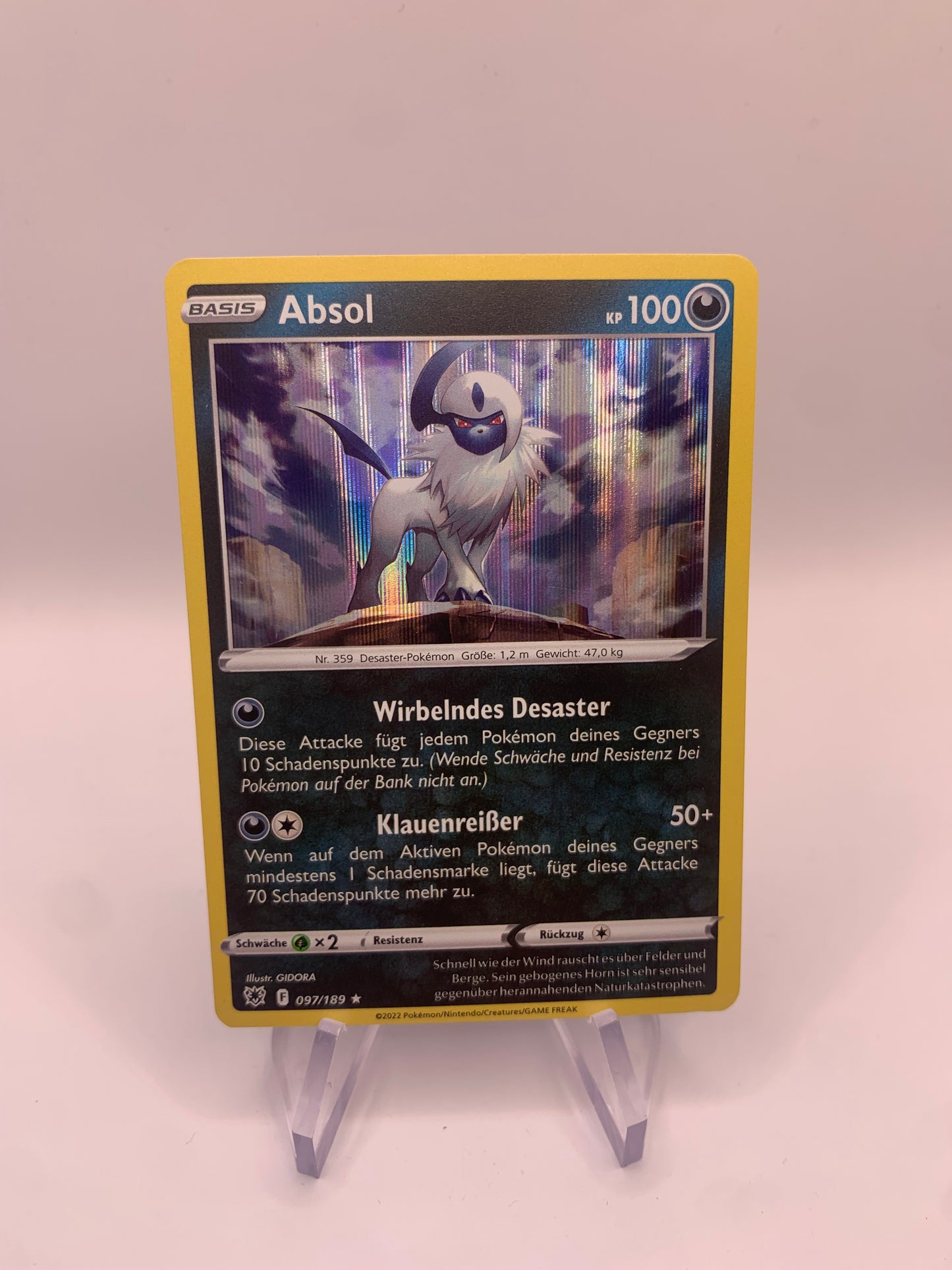 Pokemon Karte Holo Absol 97/189 Deutsch