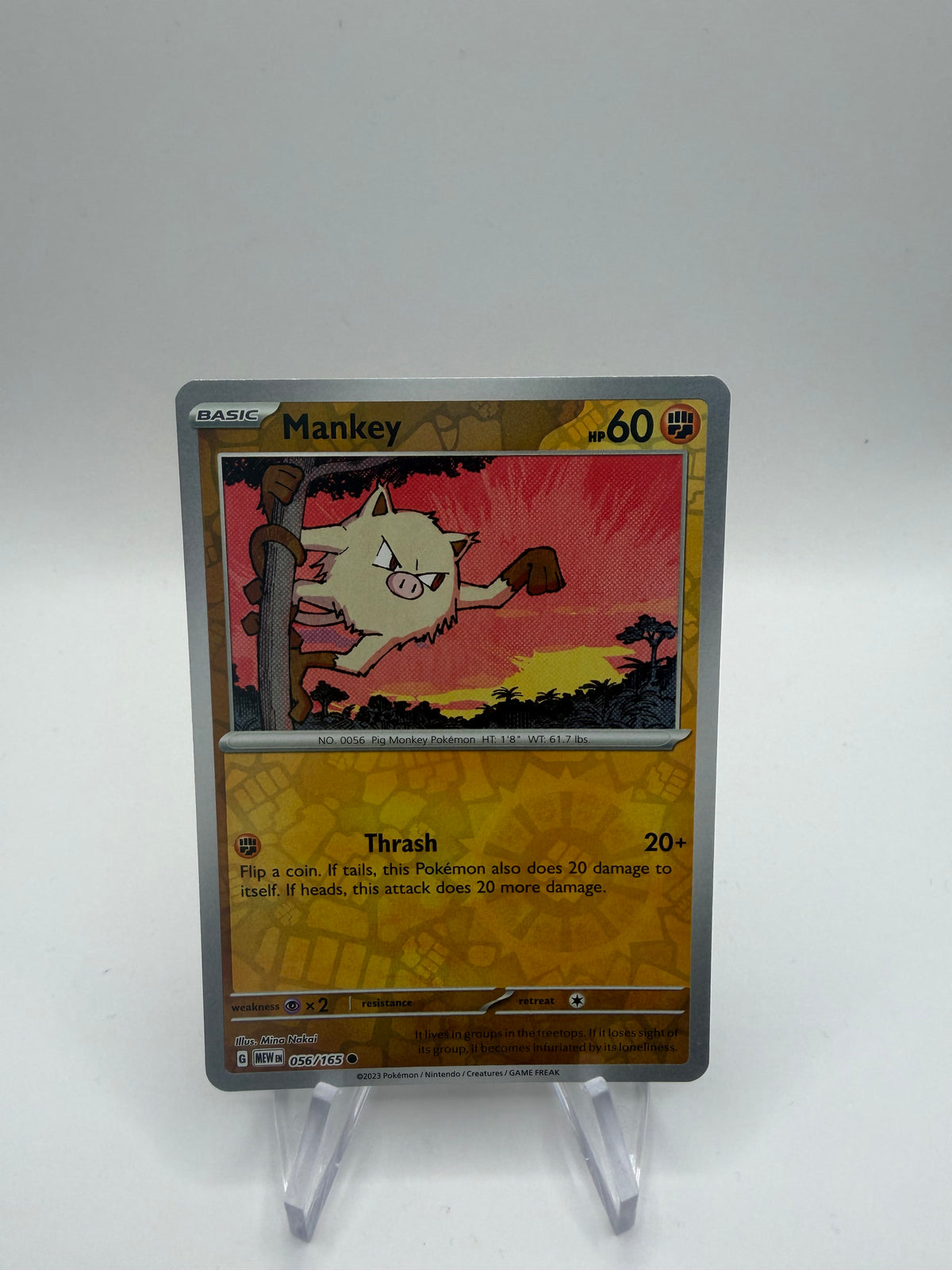Pokemon Karte Reverse 151 Menki 56/165 Englisch
