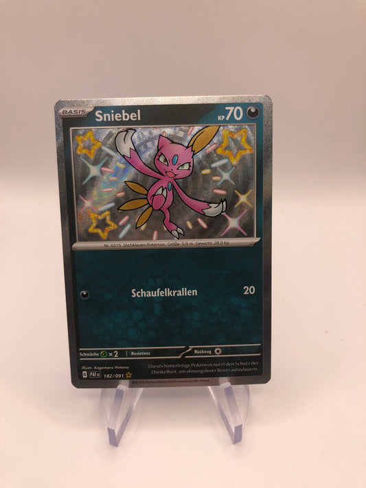 Pokemon Karte ShinySniebel 182/91 Deutsch