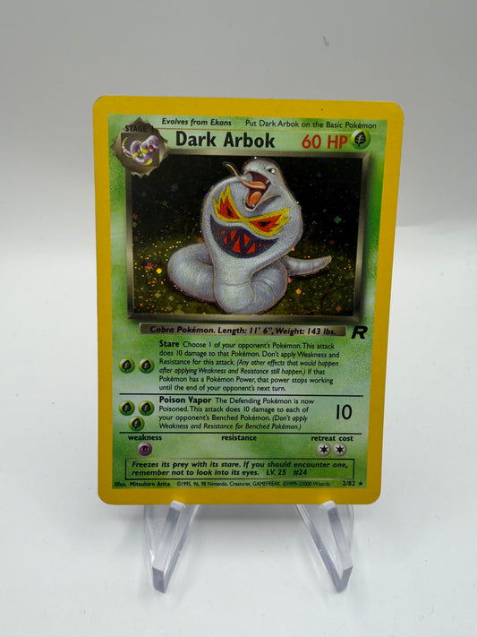 Pokemon Karte Holo Dunkles Arbok 2/82 Englisch
